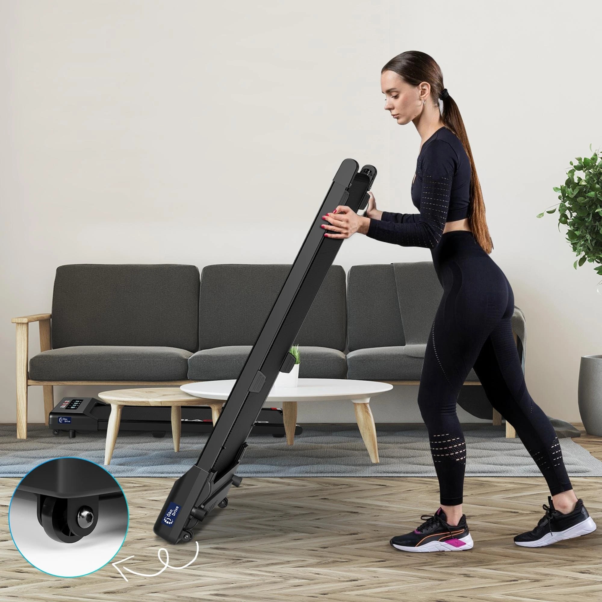 8 Black Lord Treadmill Electric Walking Pad Under Desk Home Gym 400mm - Black, 8 of 8