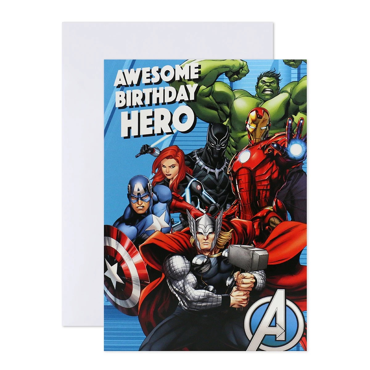 1 Hallmark Interactive Sound Marvel Avengers Birthday Card - Awesome Birthday Hero, 1 of 4