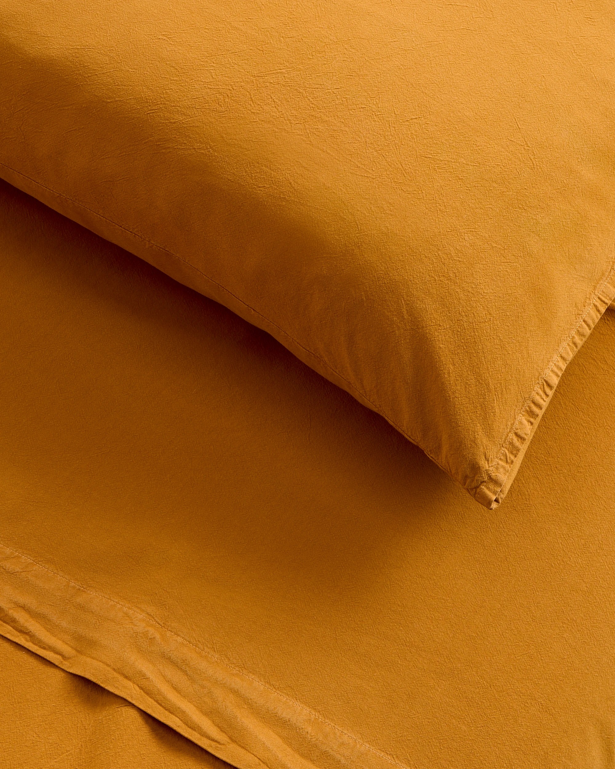 3 Arlo Cotton Stonewash Sheet Set - Queen Bed - Yellow, 3 of 3