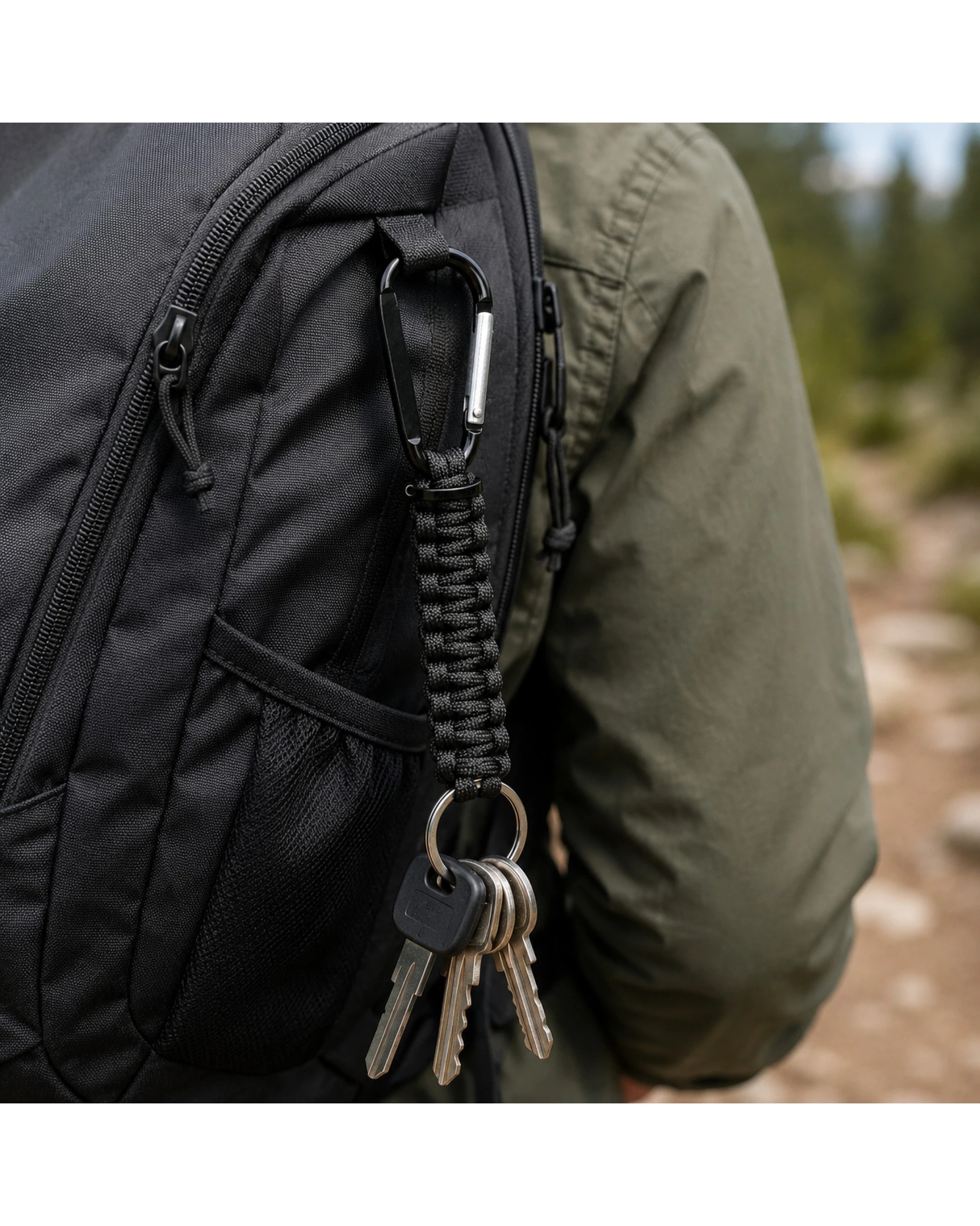 2 BR Outdoor BR Home Paracord Keychain & Carabiner, 2 of 2
