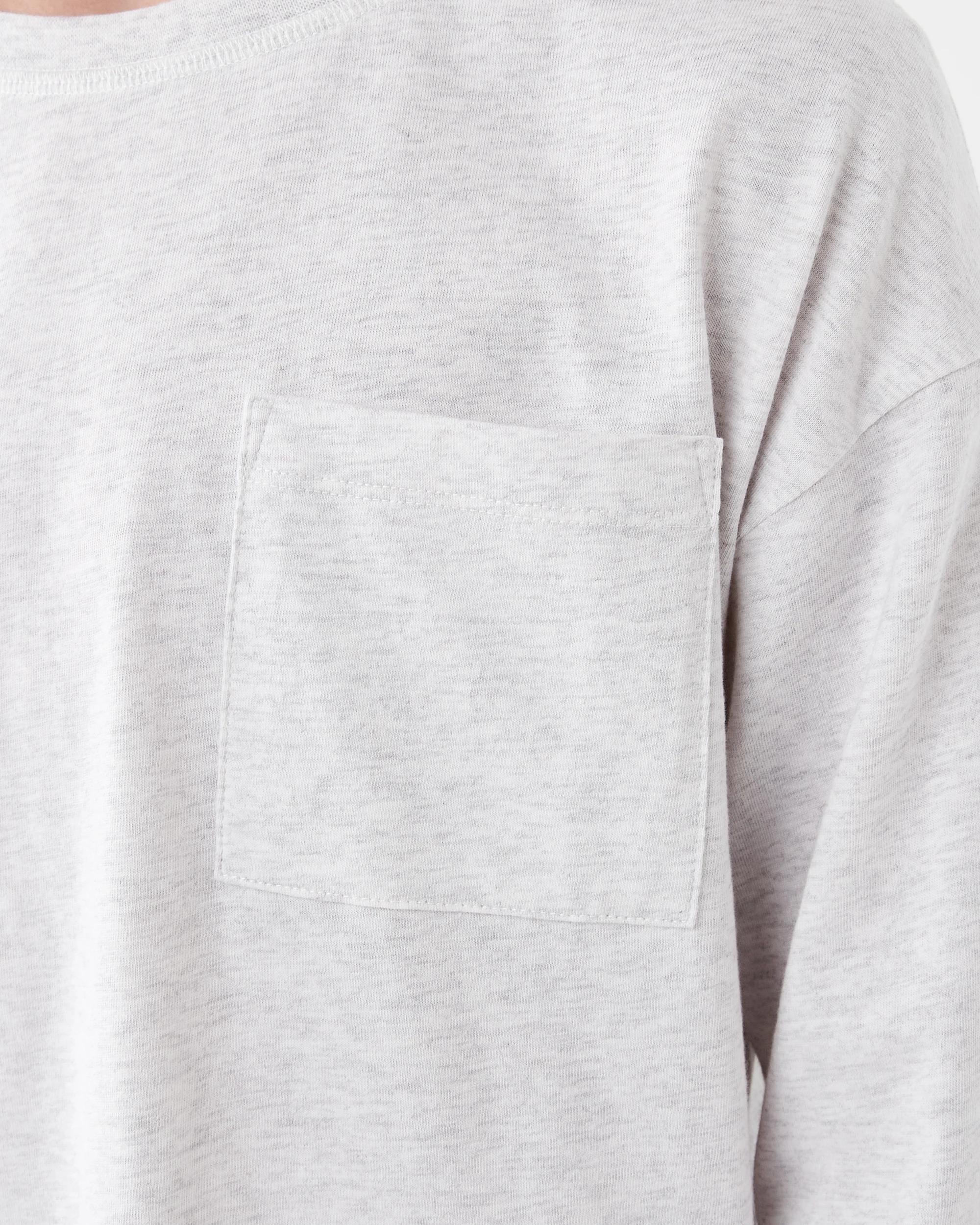 5 Knit Woven Pyjama Set Blu Stripe, 5 of 6