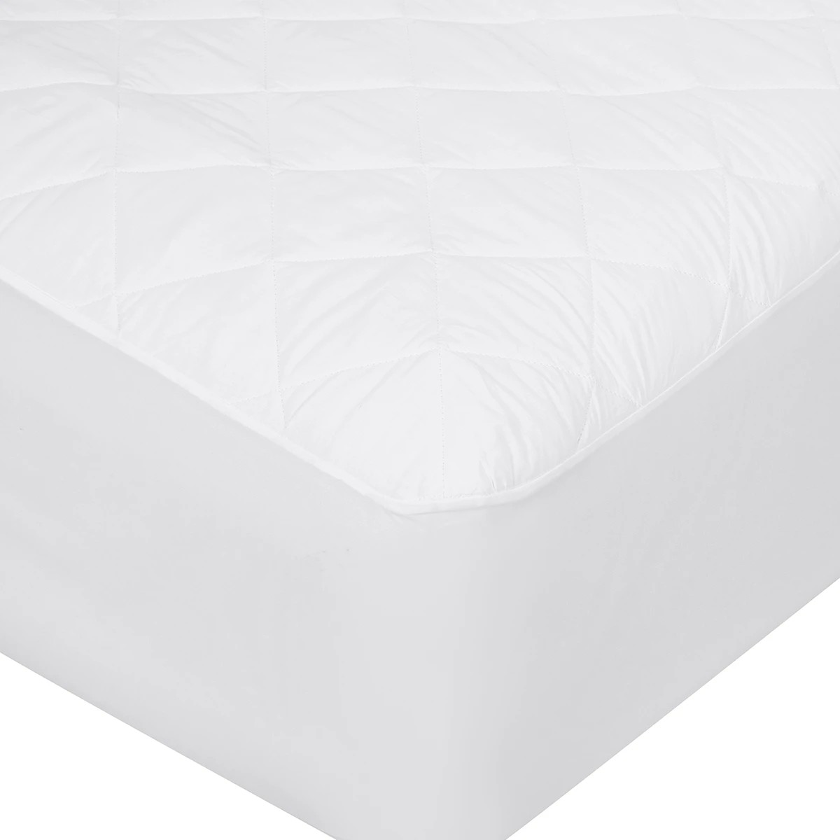 4 Cotton Top Fitted Mattress Protector - King Single Bed, White, 4 of 4