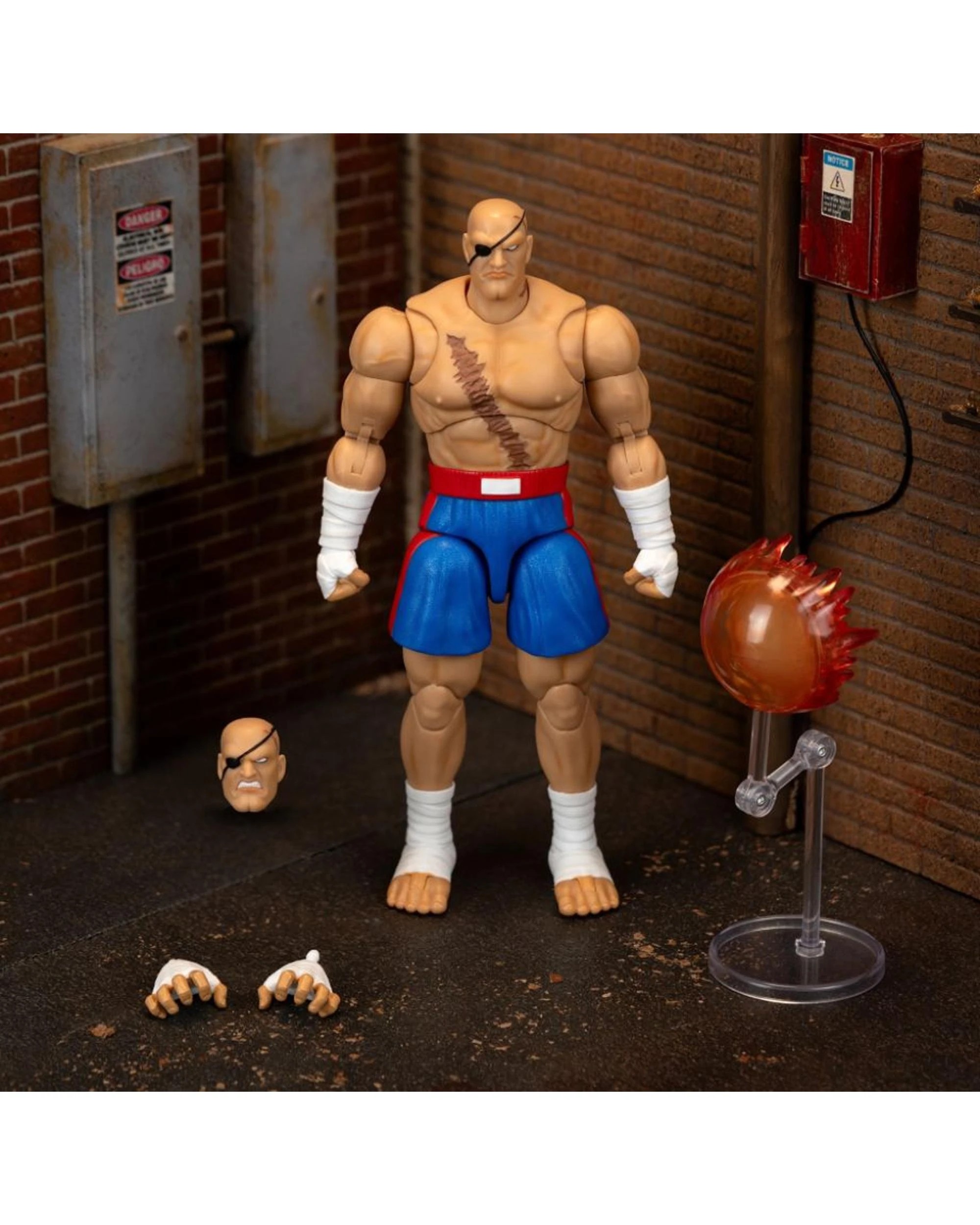 3 Jada Toys Street Fighter II The Final Challengers Sagat 6 inch Action Figure, 3 of 9
