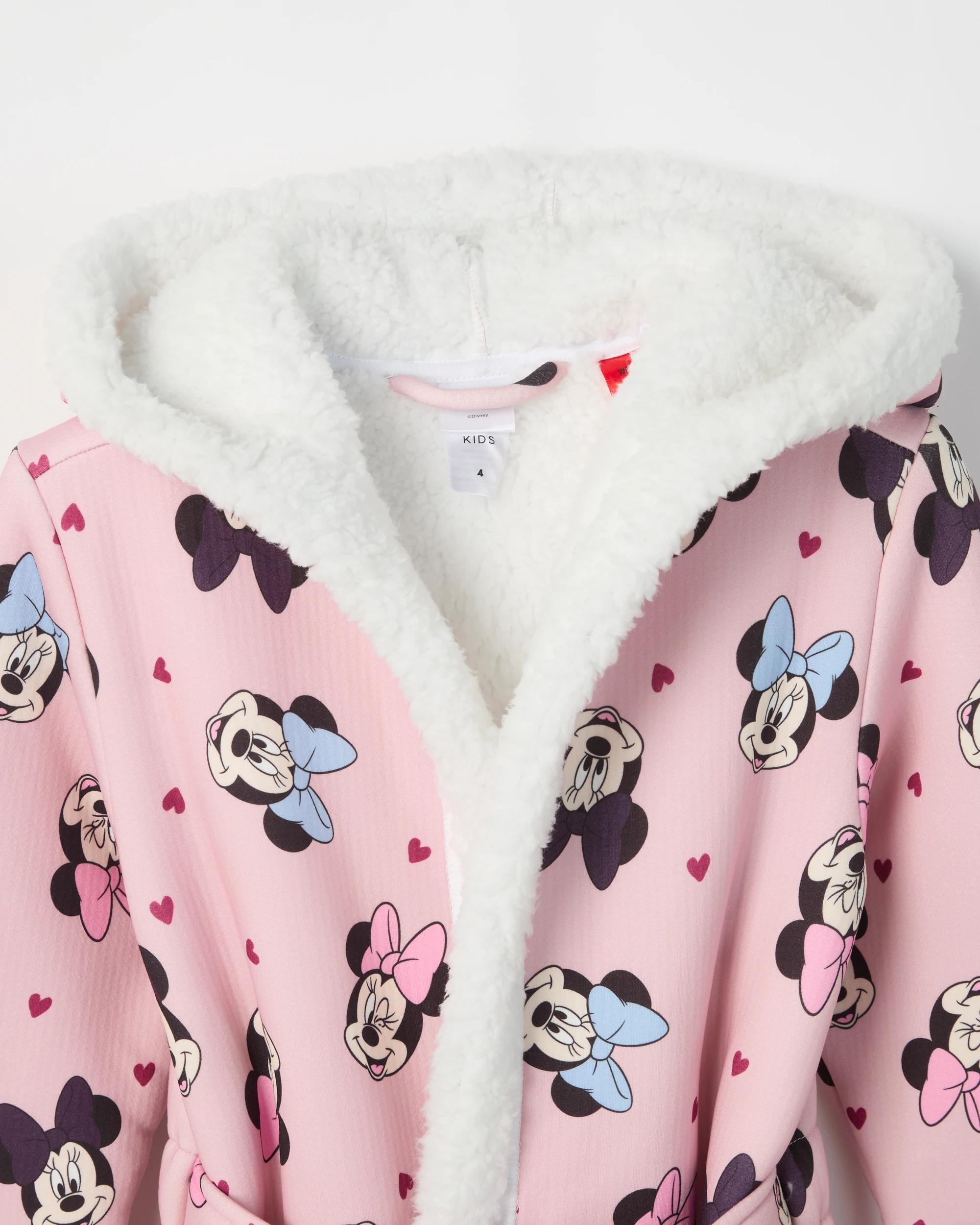 2 Disney Minnie Mouse Girls Hooded Dressing Gown MINNIE, 2 of 3