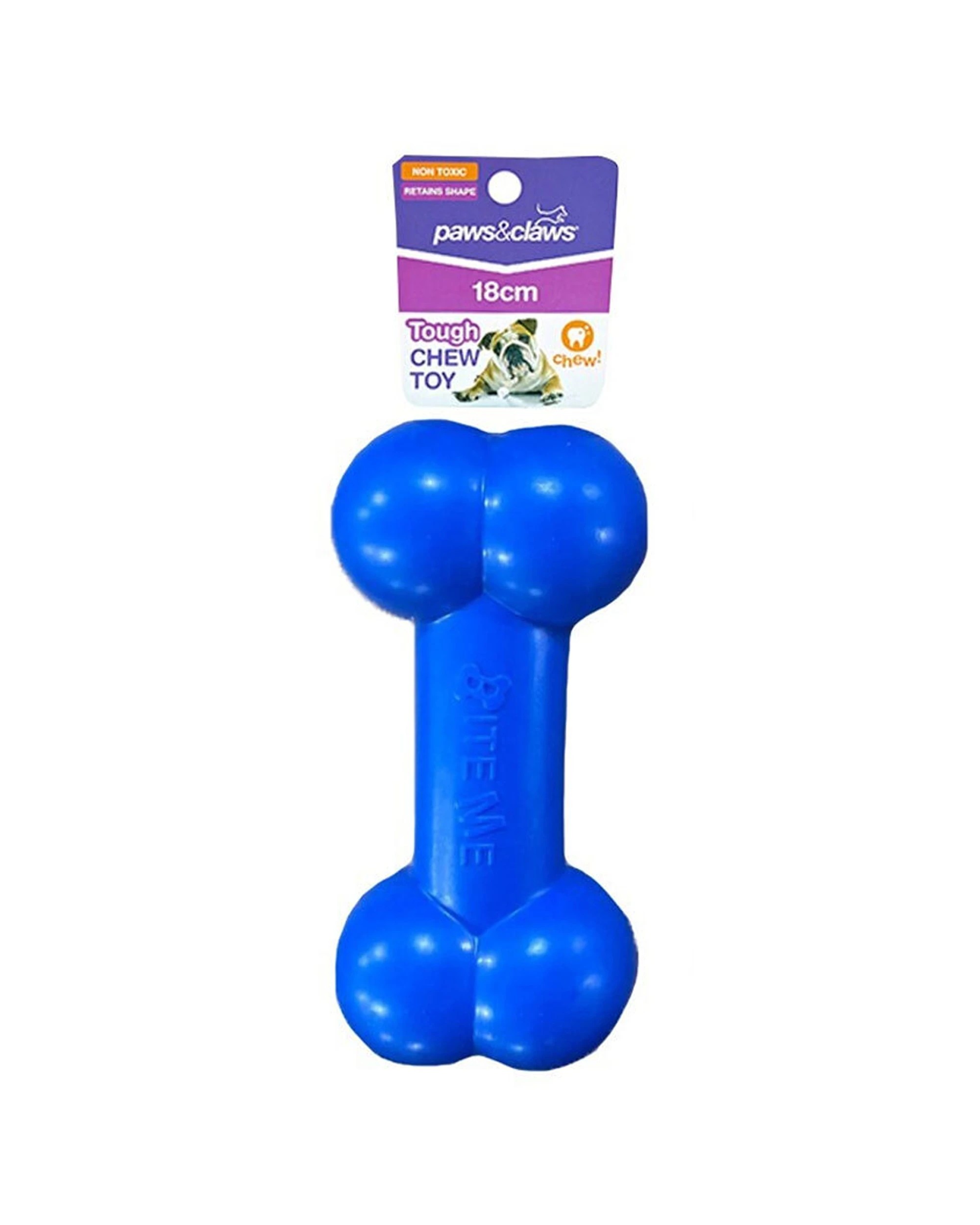 1 Paws And Claws 18cm Super Tuff Bone Tpr Pet Dog Toy - Durable Chew Toy - Assorted, 1 of 4