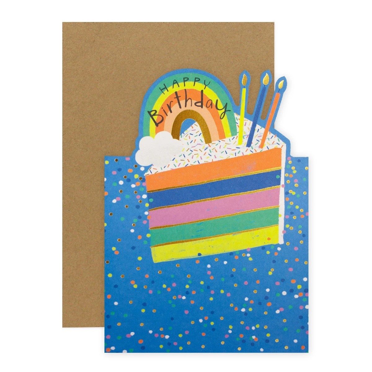1 Connections from Hallmark Birthday Card - Rainbow Cake, 1 of 3