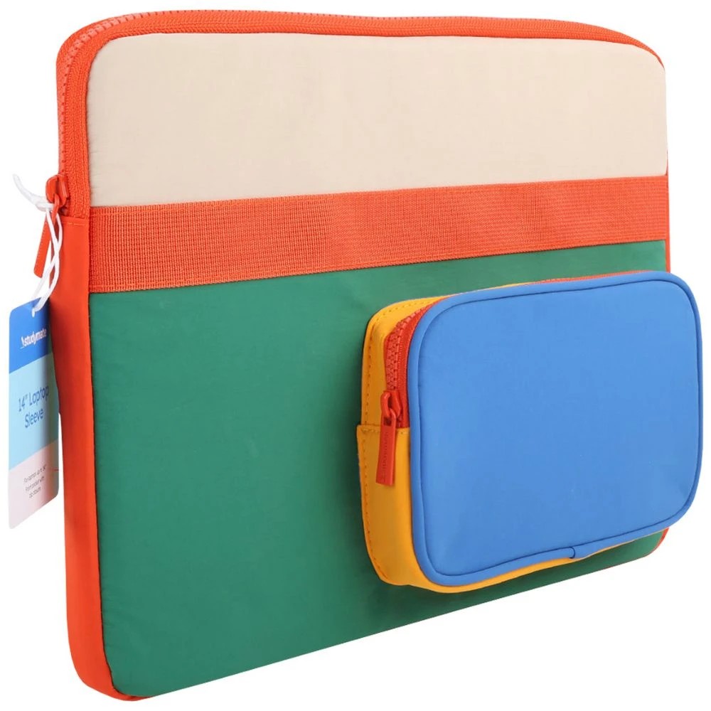 2 Studymate 14" Colourblock Laptop Sleeve Blue, 2 of 4