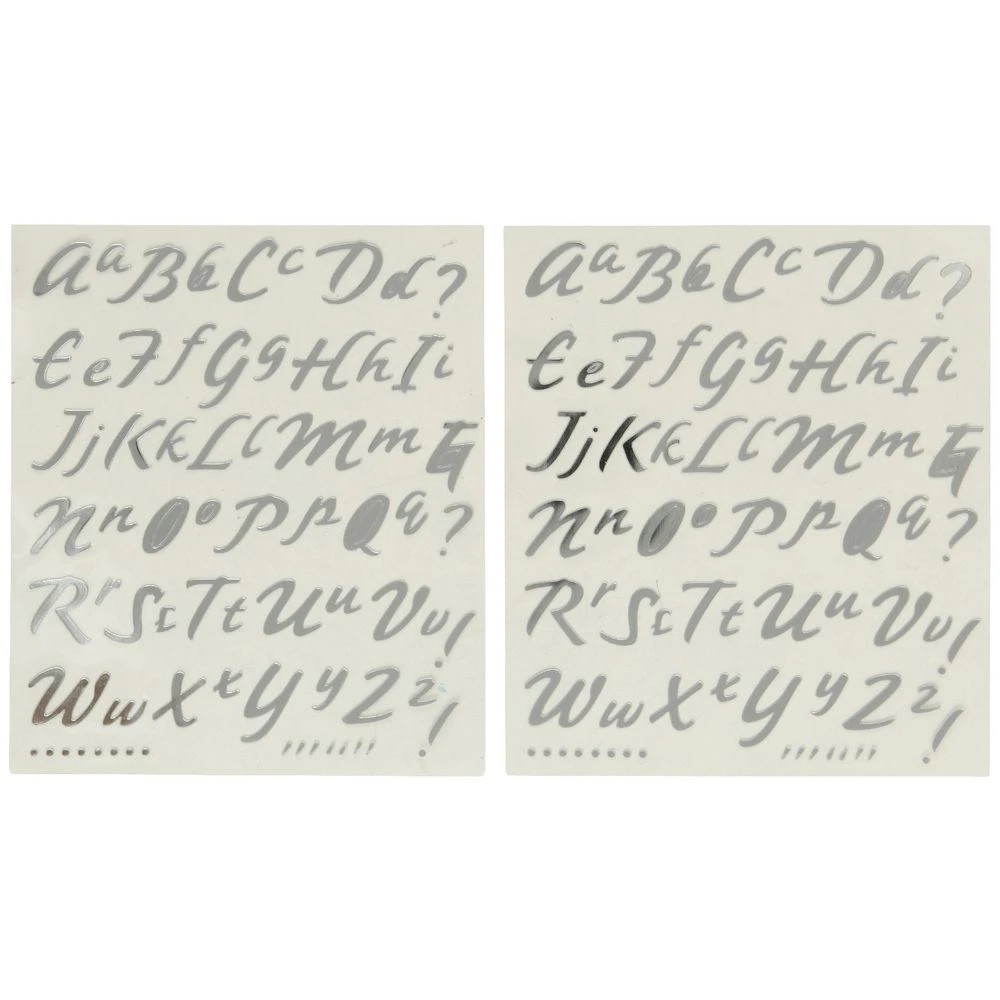 2 Born Foam Alphabet Stickers Silver, 2 of 2