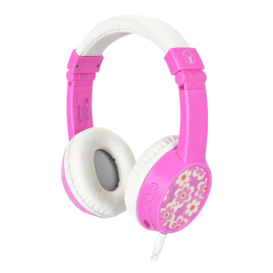 1 BONELK My-Style Kids Wireless Headphones Pink/White, 1 of 6
