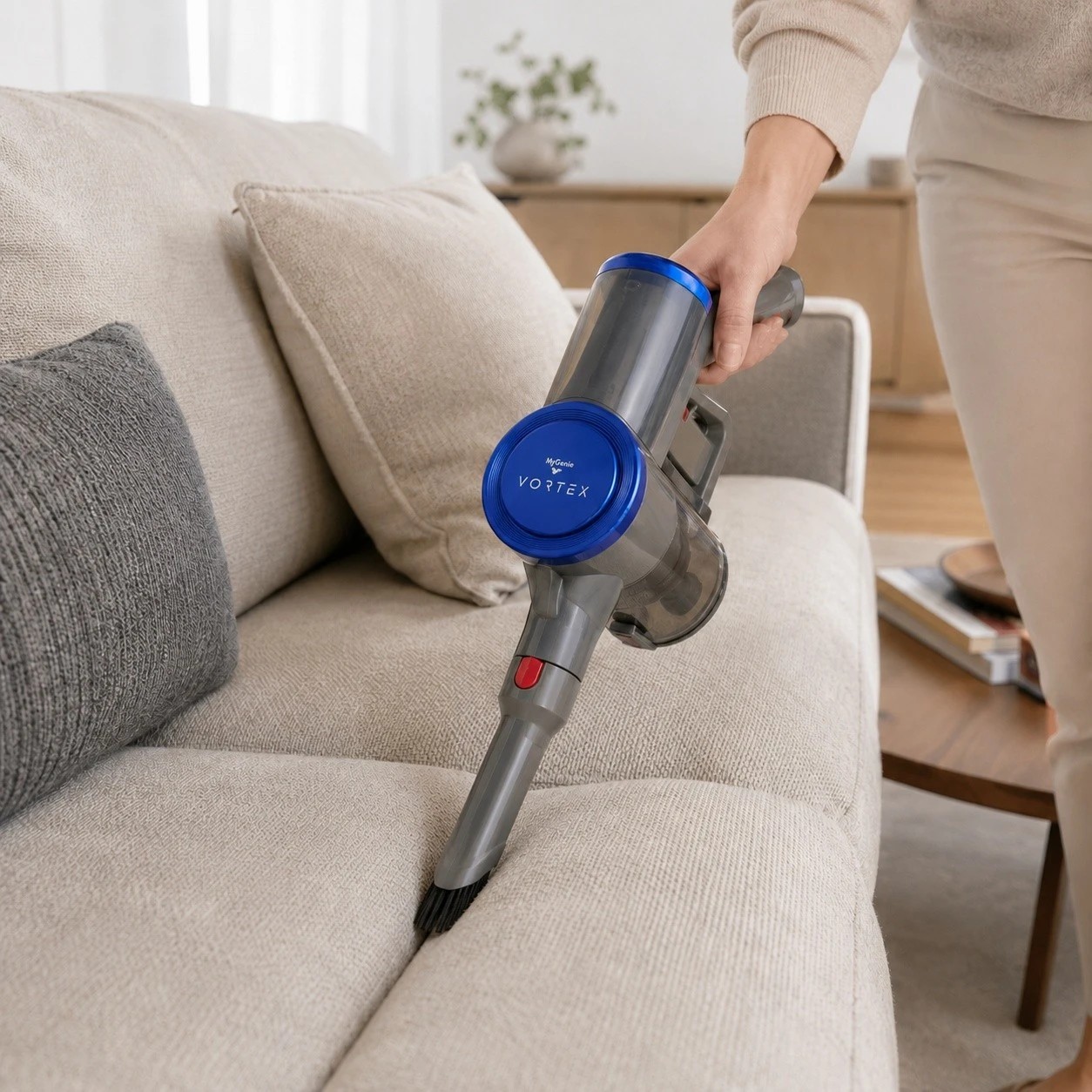 4 MyGenie Vortex Stick Vacuum & Mop, Dust Spotting Tech, HEPA, Cordless - Blue, 4 of 10