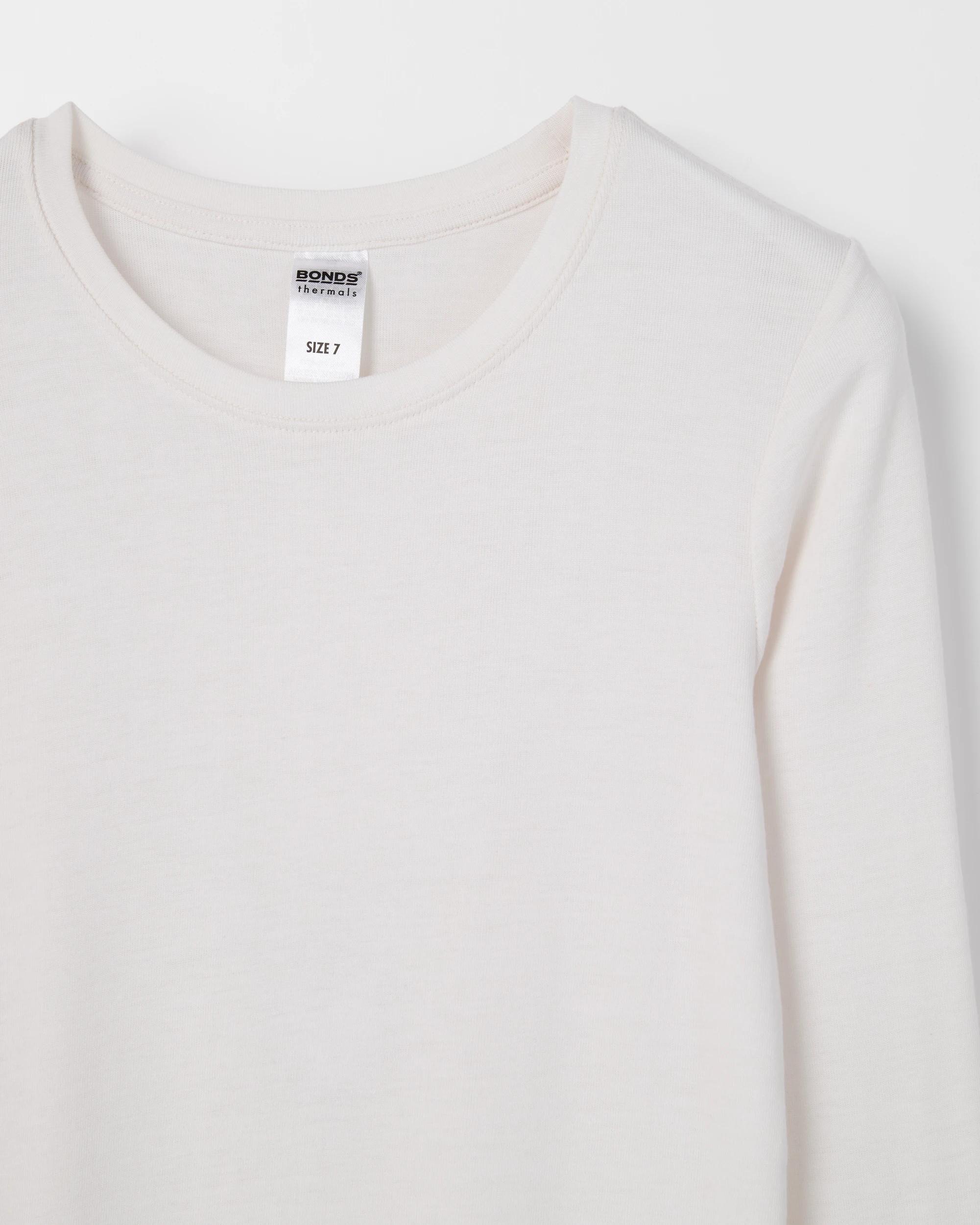 2 Bonds Long Sleeve Kids Thermal WHITE, 2 of 3