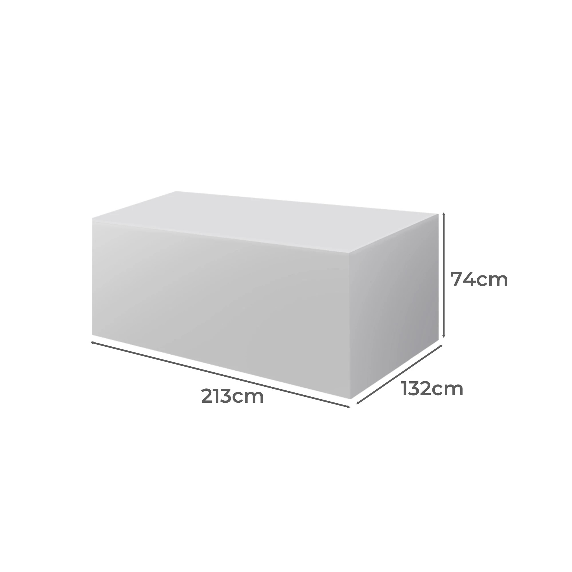3 Marlow 213x132x74cm Outdoor Funiture Cover - Grey, 3 of 6