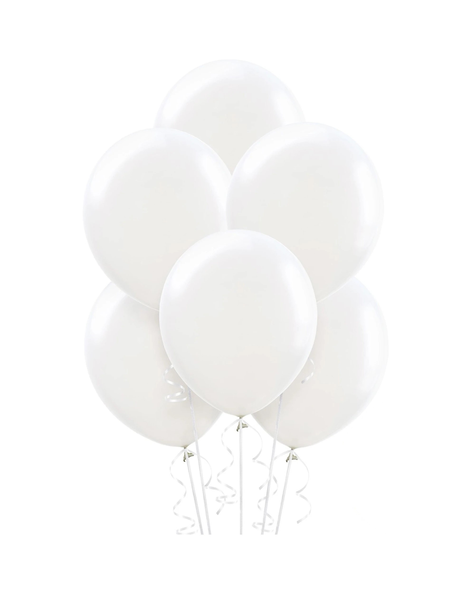 1 Unique White Balloons 30cm Round Pack of 100 - White, 1 of 1