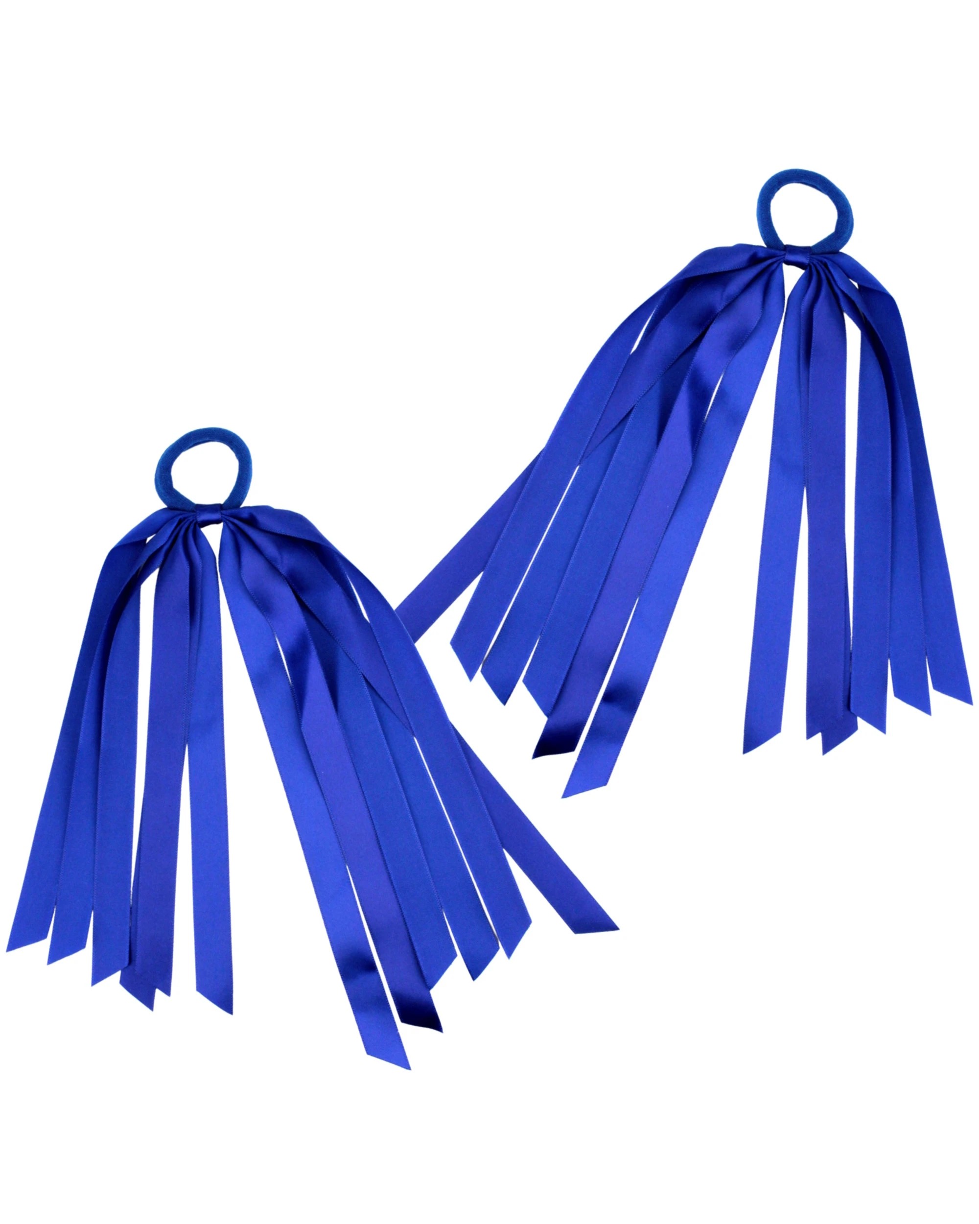 1 Oceana Royal Ribbon Hair Ties Pack of 2 - Blue, 1 of 3