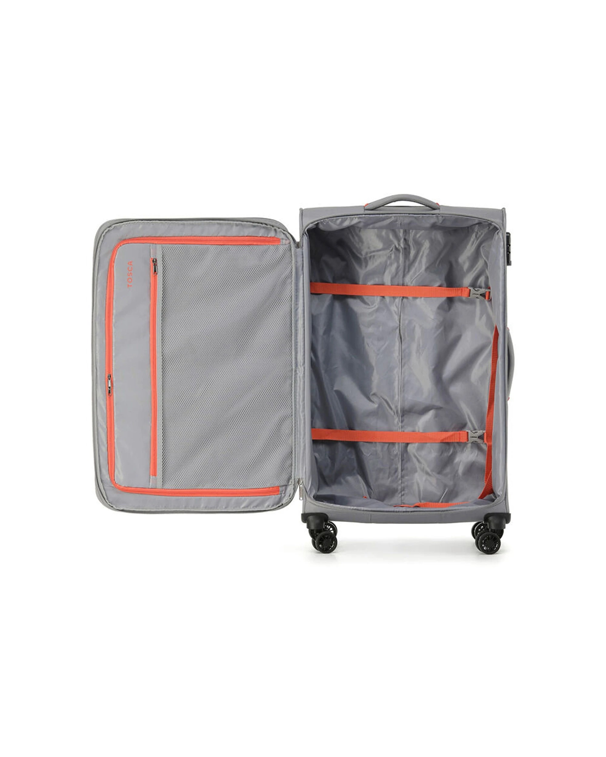 2 Tosca Luna Lite Soft Case Travelling Luggage Suitcase Large - Grey, 2 of 3