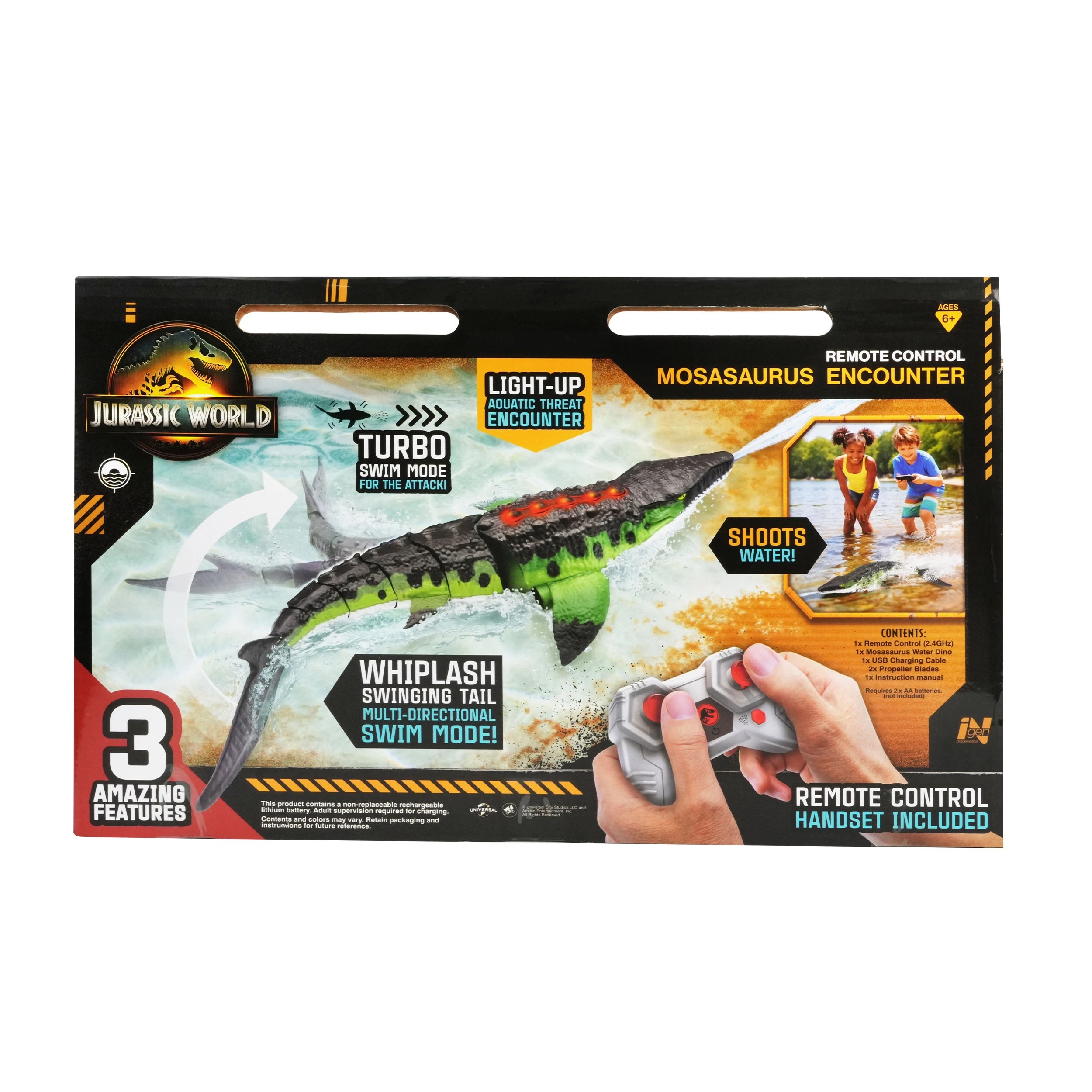 2 Jurassic World Remote Control Mosasaurus Encounter Water Dino, 2 of 6
