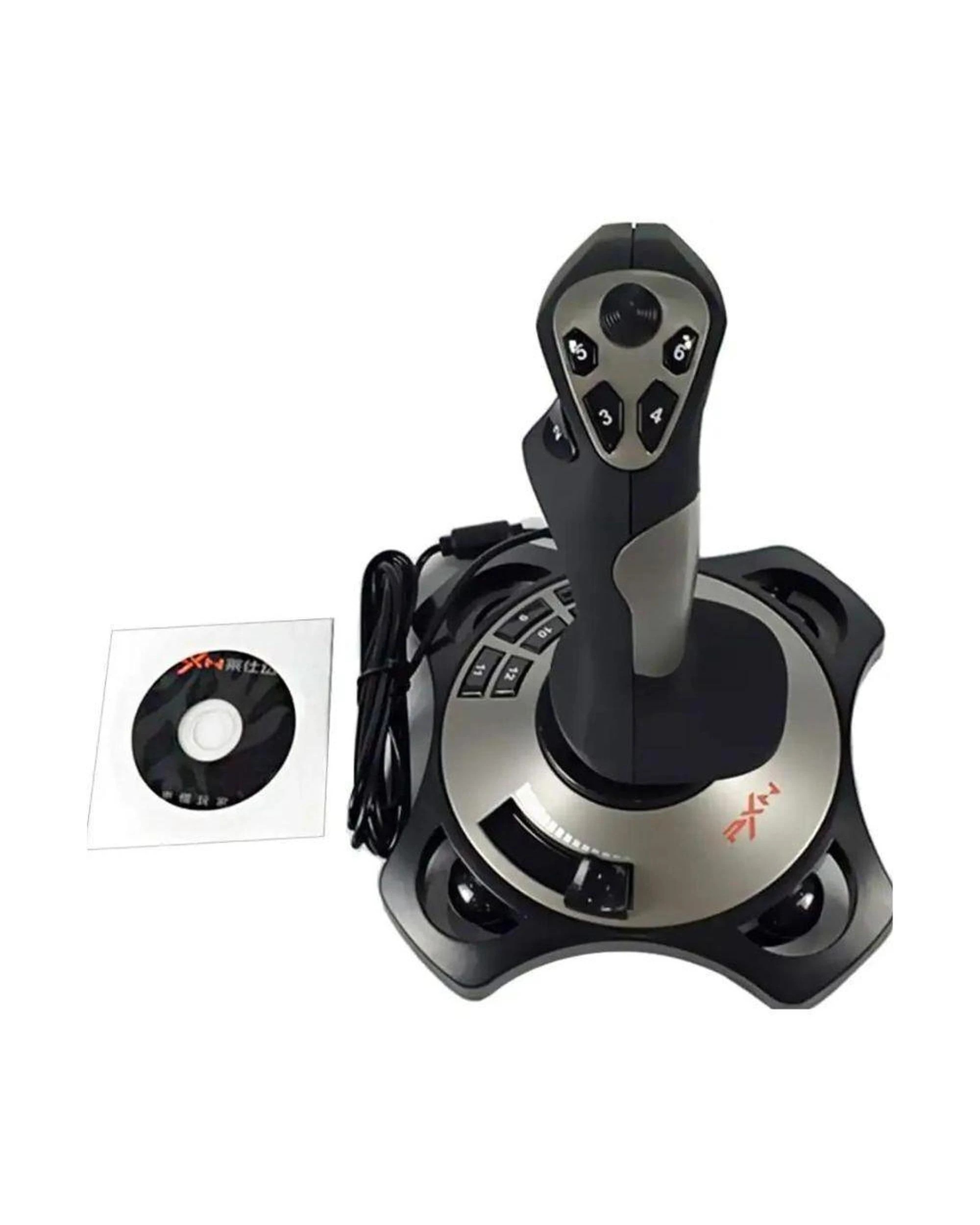 3 PXN-2113PRO Black Wired 4-Axis Flight Joystick PC Simulator Arcade Keyboard Mapping, 3 of 3