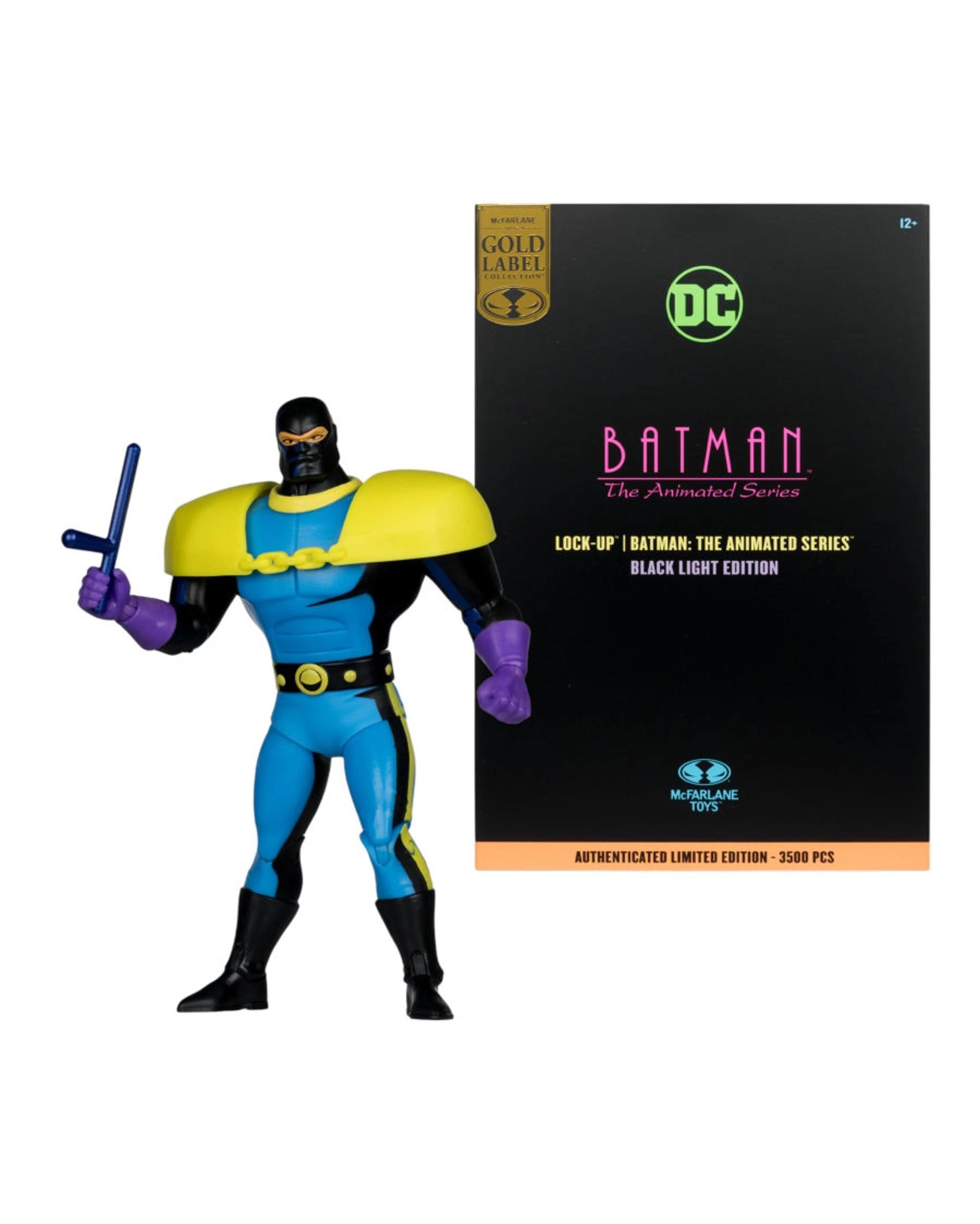 1 DC Multiverse Gold Label Batman the Animated Series Black Light Edition Lock-Up 6 inch Action Figure, 1 of 10