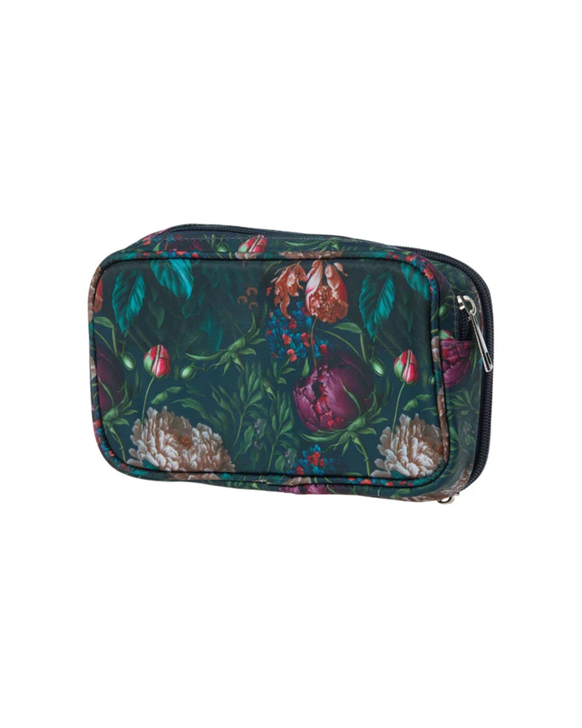 1 Bramble Bay Vintage Floriade Bouquet Makeup Cosmetic Bag 21cm - Green, 1 of 1