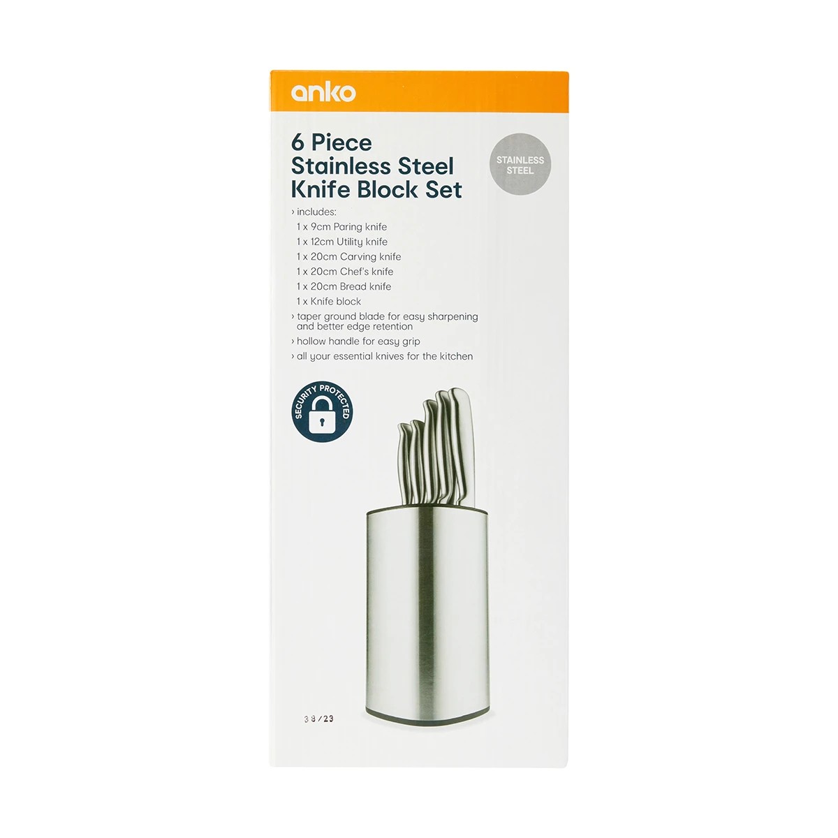 6 6 Piece Stainless Steel Knife Block Set, 6 of 6