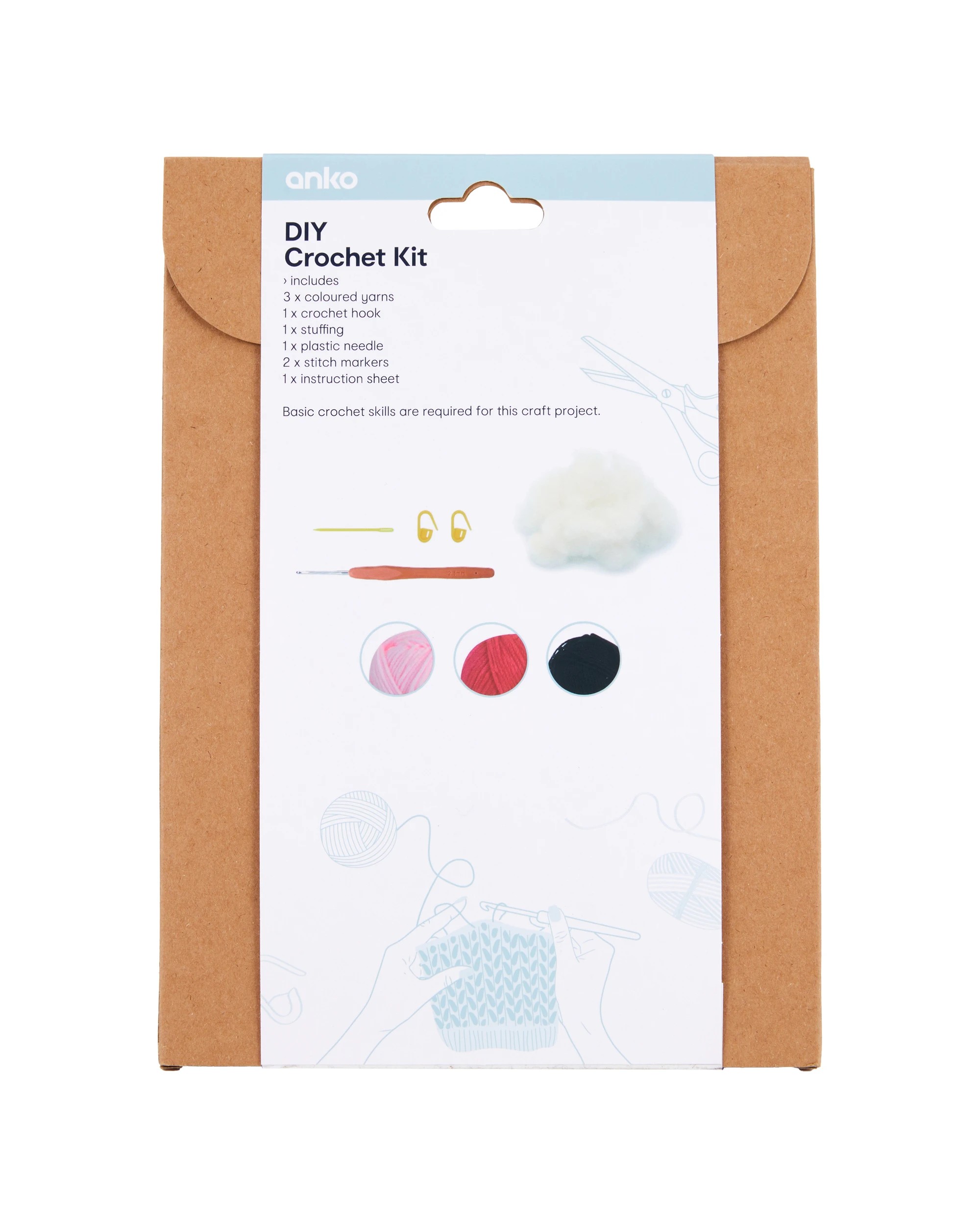 3 DIY Crochet Kit - Axolotl, 3 of 3