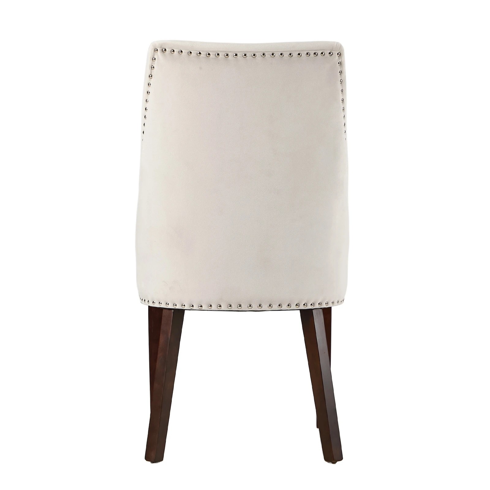9 Oikiture 2PCs Velvet Dining Chair Kitchen Padded Seat Winglet Design - Beige, 9 of 9