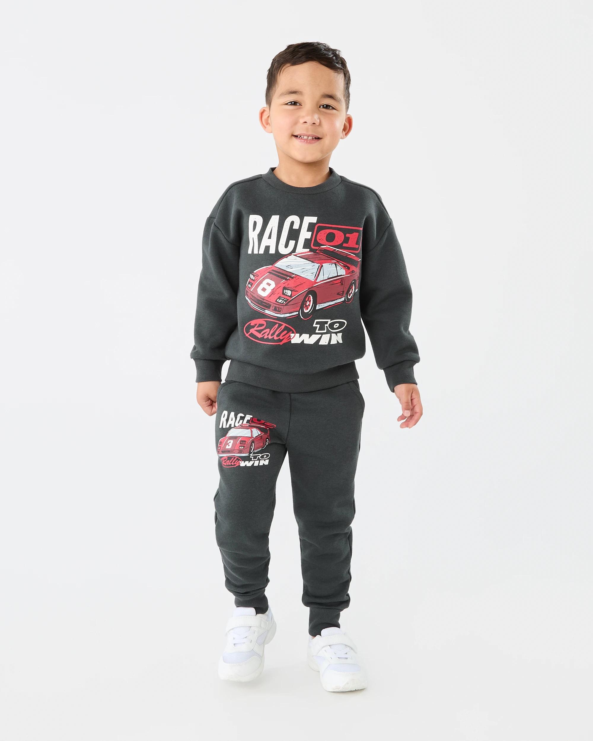 6 Print Crew Neck Sweatshirt Gry Car, 6 of 6