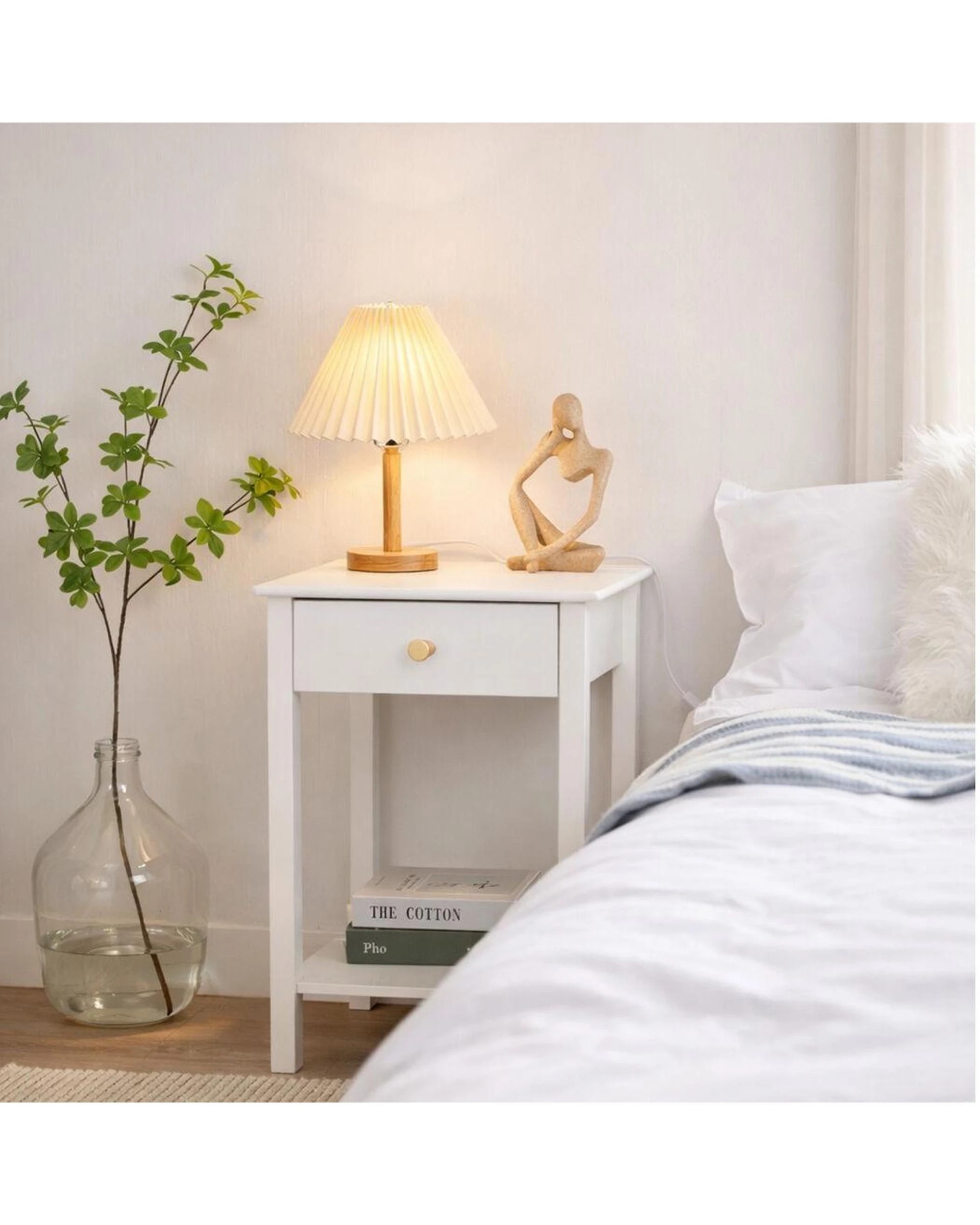 8 Franco Bedside Table White, 8 of 9