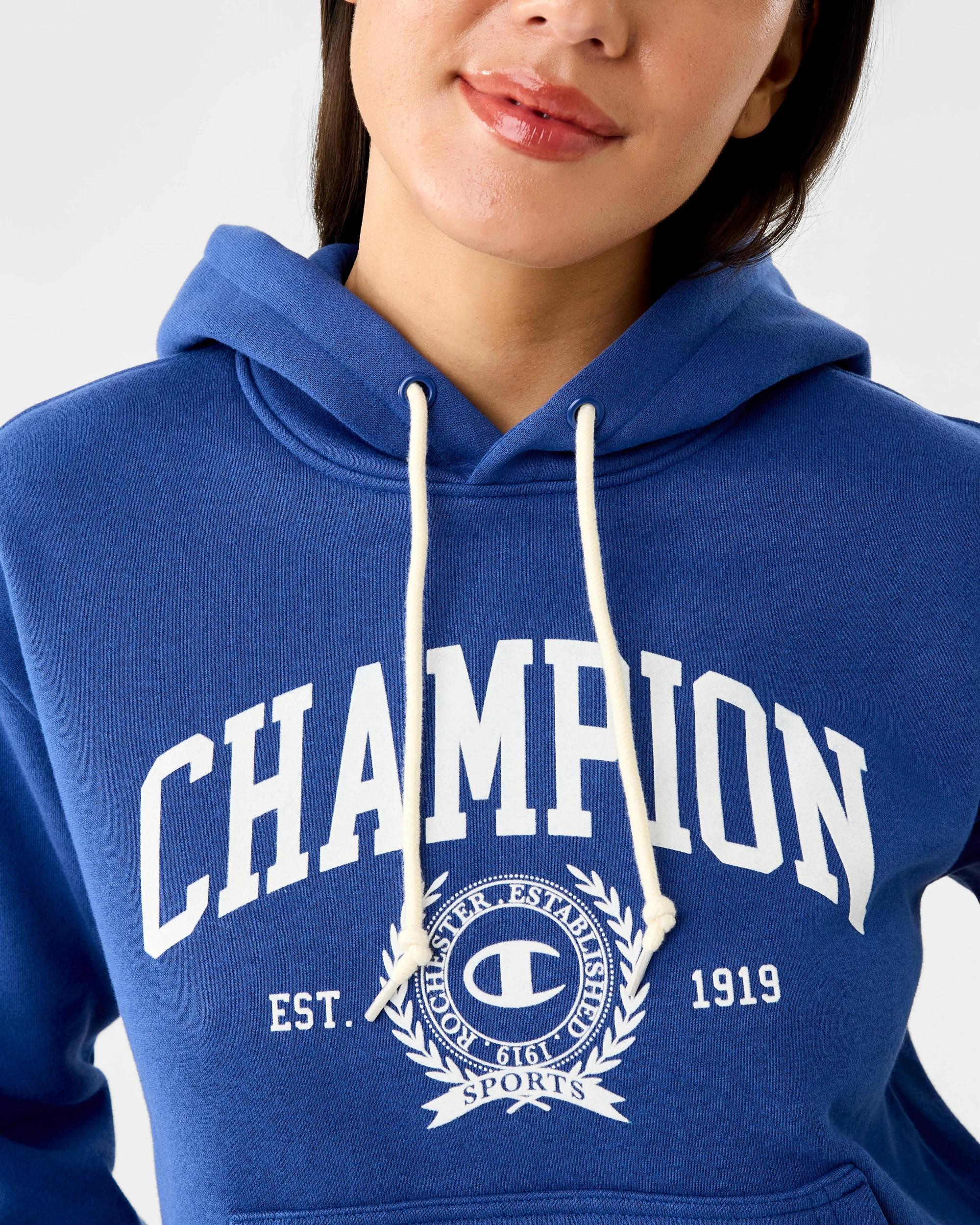 7 Champion Varsity Womens Hoodie Cobalt Blu, 7 of 9