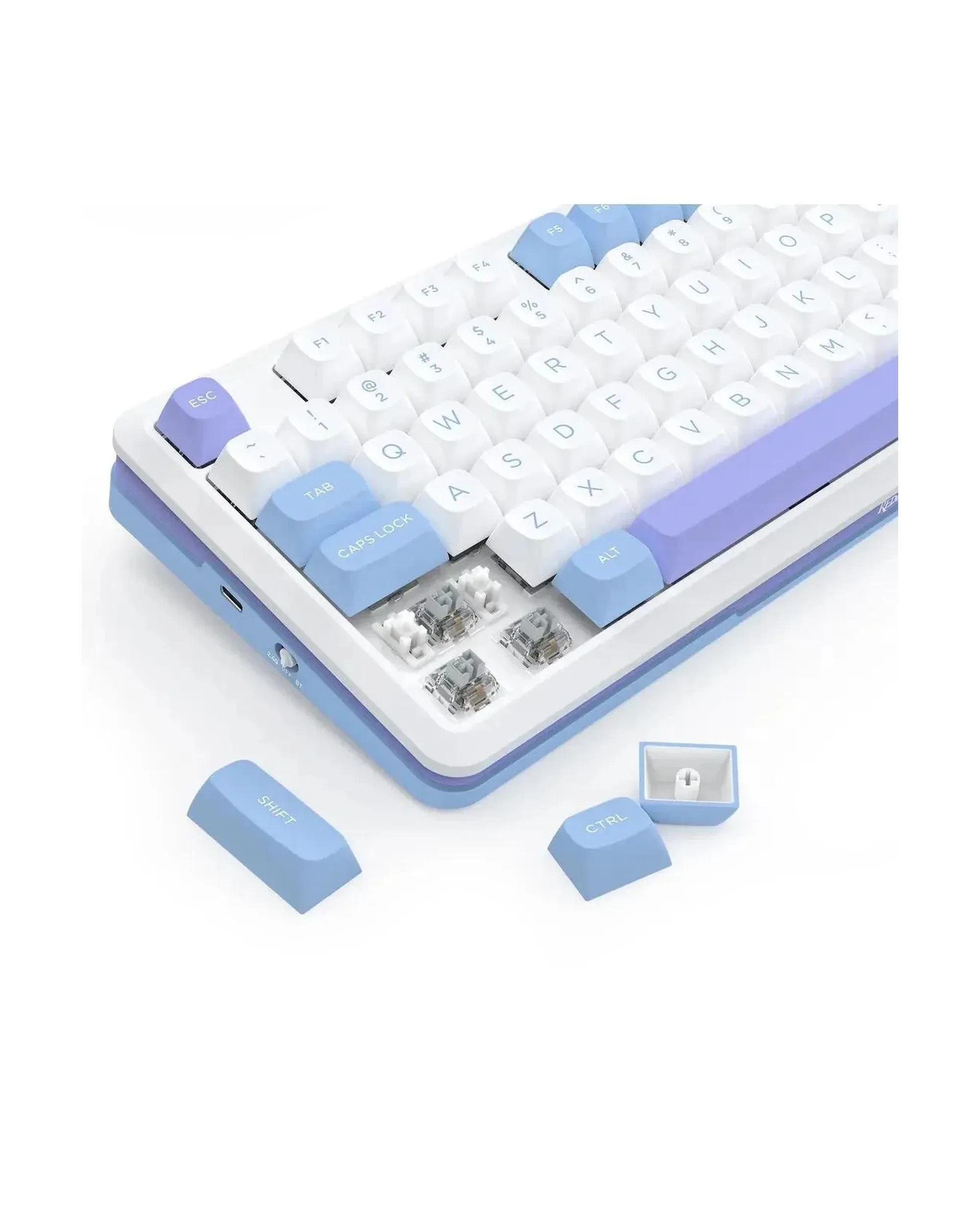 9 Redragon K681WBP RGB Pro Cyrus Purple 75% Gasket Wireless Mechanical Keyboard, 9 of 10