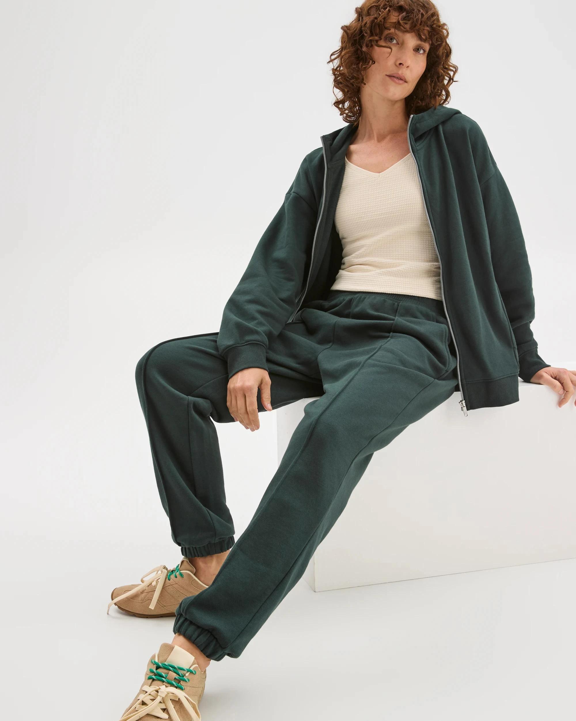7 Target Active Active Australian Cotton Blend Fleece Trackpants PINE/PINTUCK, 7 of 7