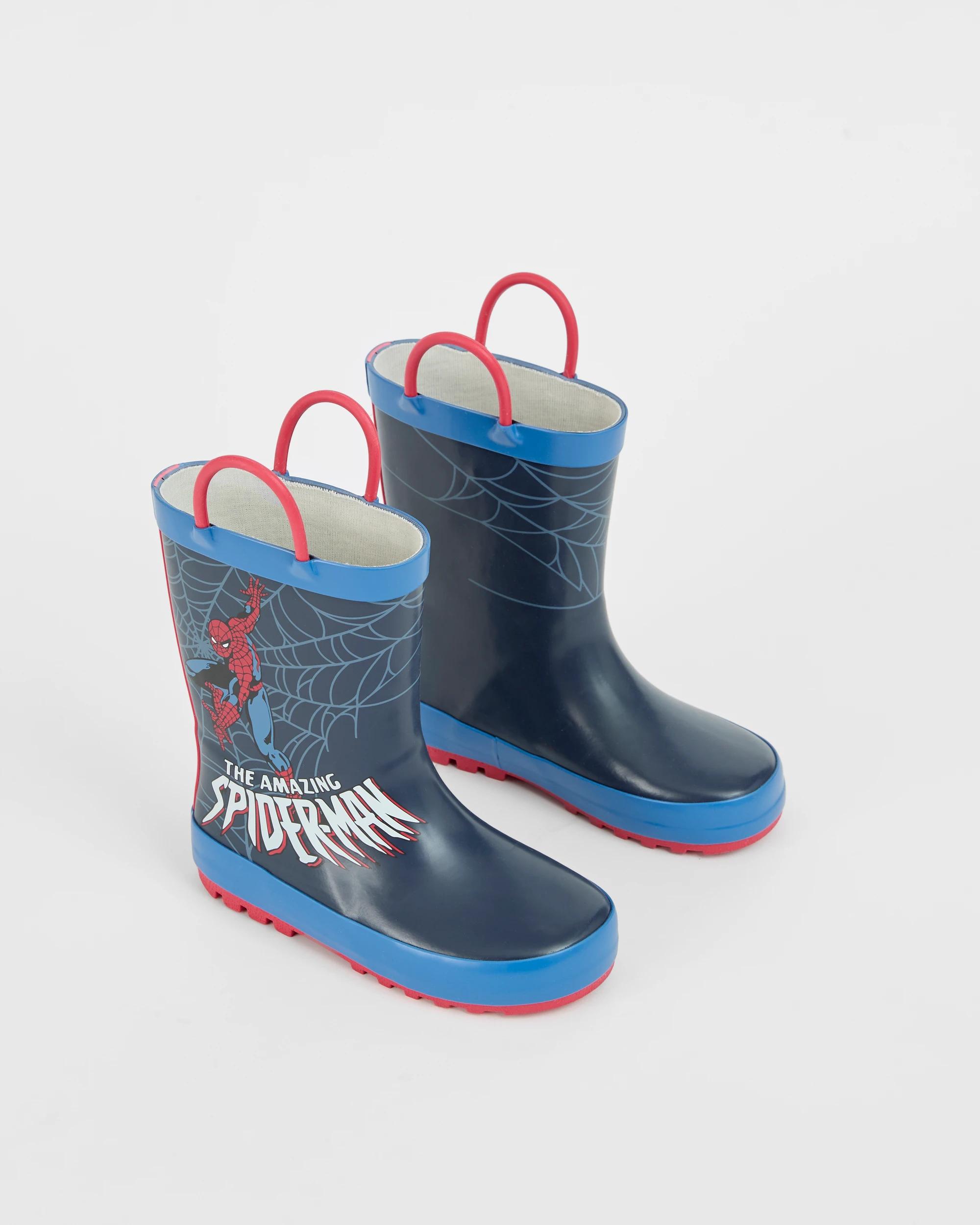 2 Disney Kids Spider-Man Rainboots BLUE, 2 of 3