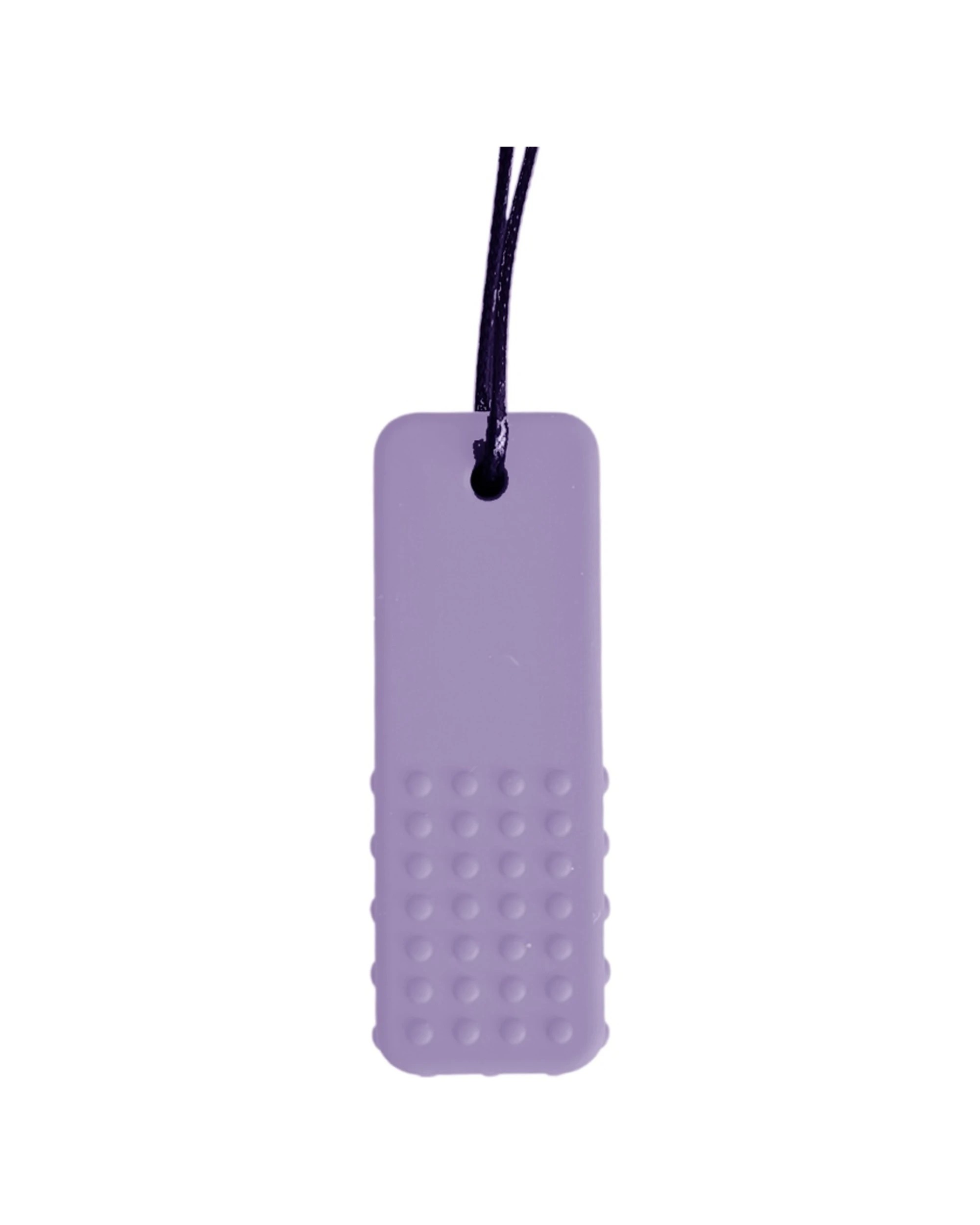 1 Jellystone Designs Kids Durable Silicone Block Sensory Pendant Chew Necklace - Purple, 1 of 1