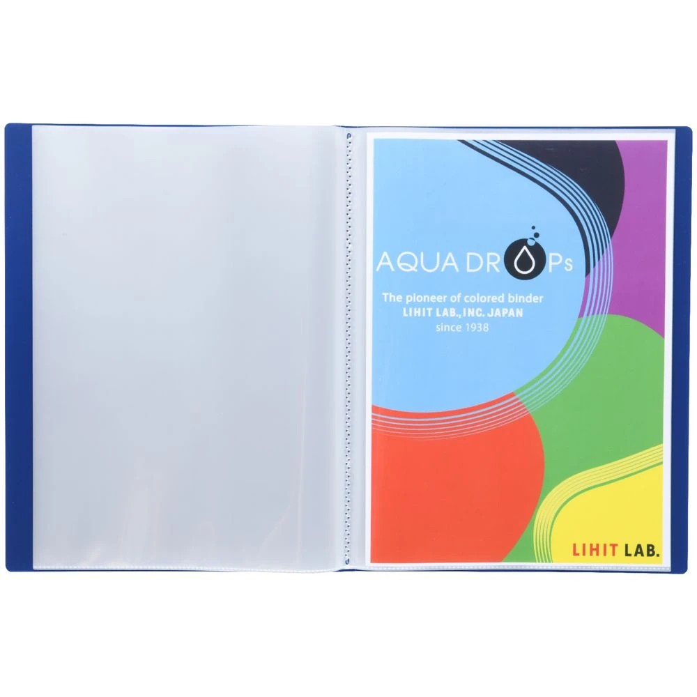 4 Aqua Drops Display Book A4 20 Pockets Vivid Navy, 4 of 4
