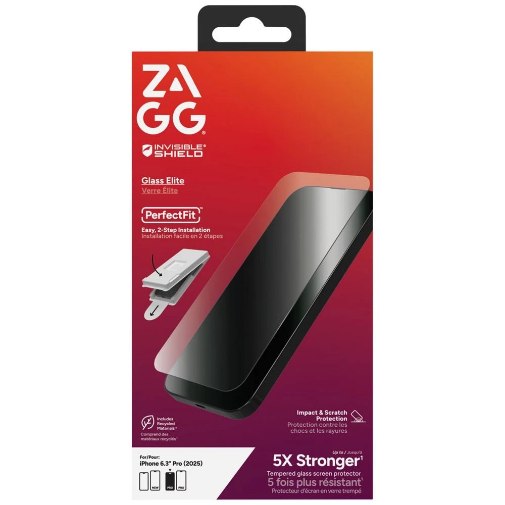 1 ZAGG InvisShield Elite Screen Protector iPhone 17 Pro, 1 of 5