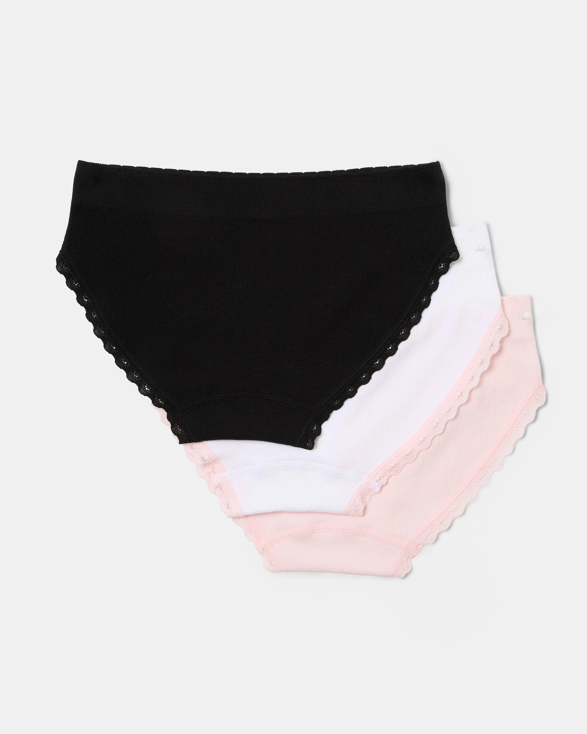 2 3 Pack Seamfree Briefs Pnk Lace, 2 of 5