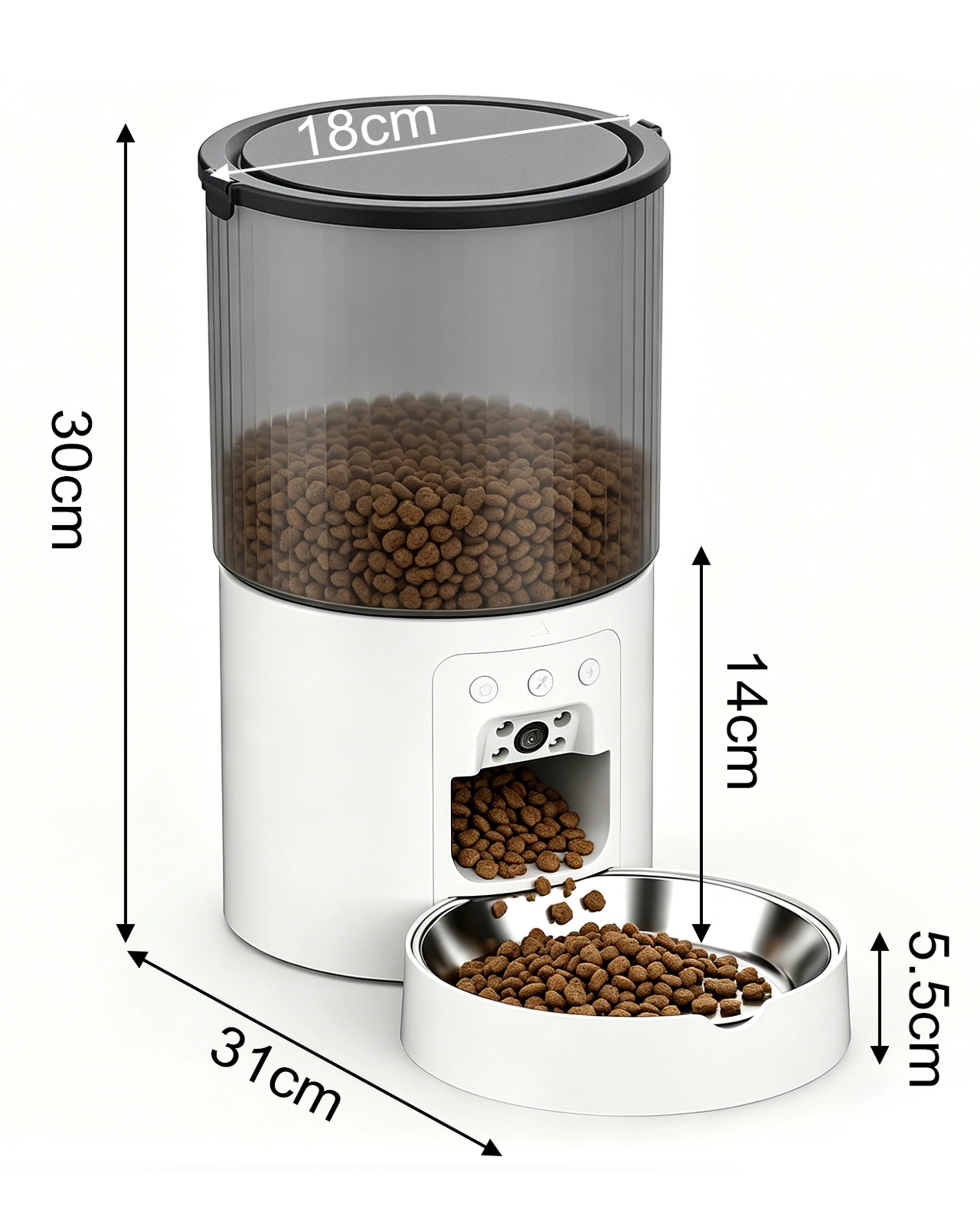 8 Advwin 4L Automatic Pet Feeder 2.4G & 5G WIFI HD Camera Smart Cat Feeder, 8 of 8
