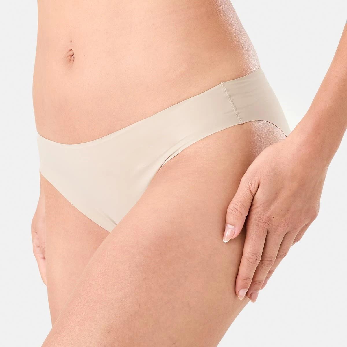 1 3 Pack No Show Bikini Briefs ALMOND, 1 of 6