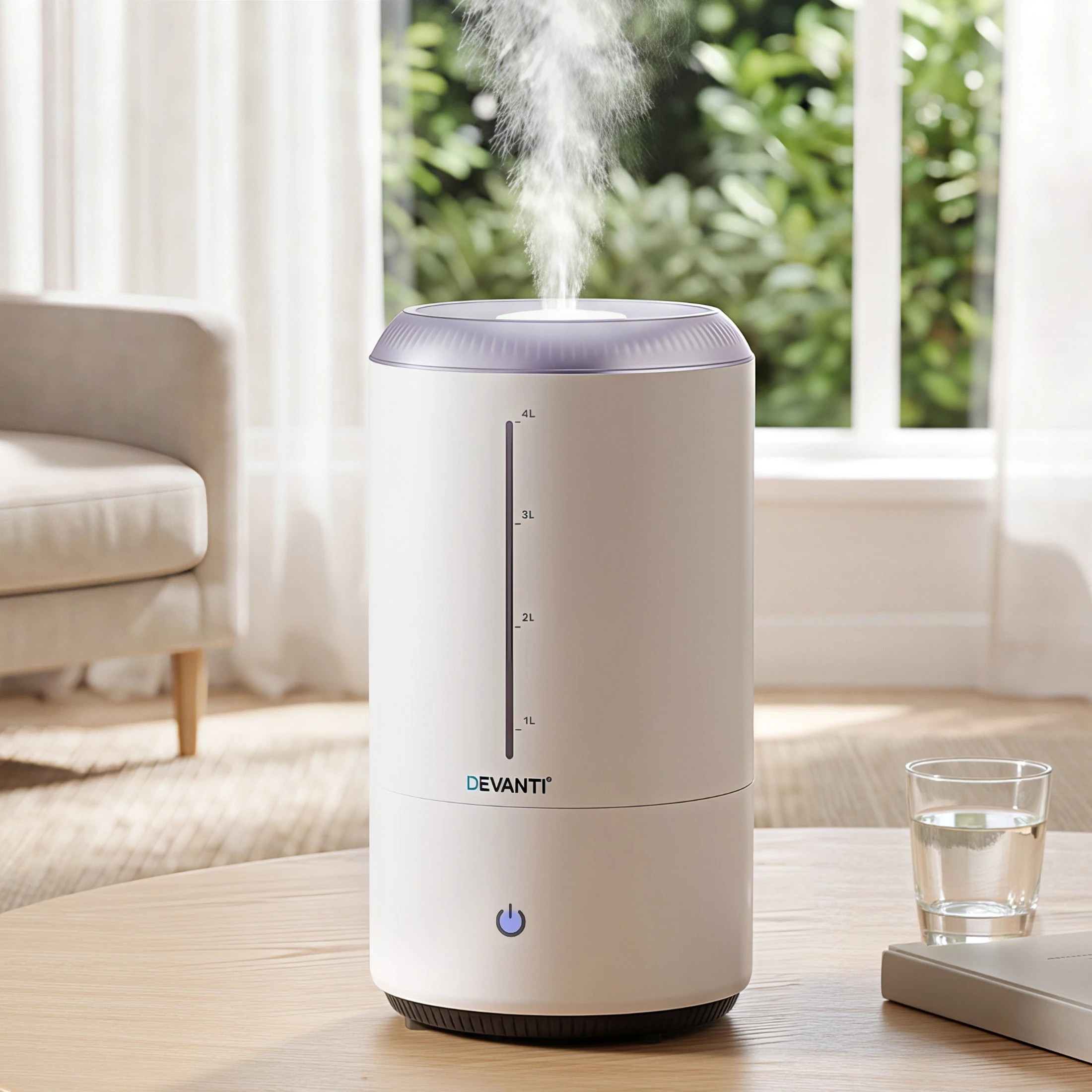 5 Devanti 4L Ultrasonic Humidifier and Diffuser - White, 5 of 9