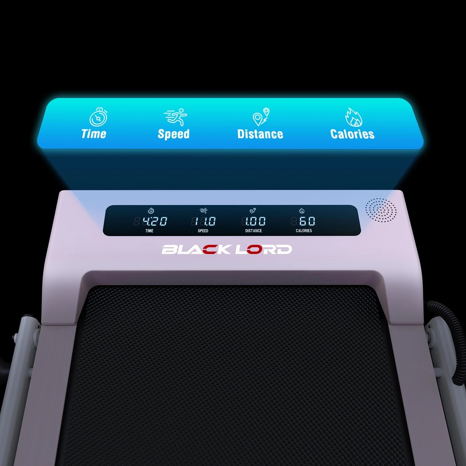 4 Black Lord Treadmill Electric Walking Pad Foldable Under Desk Home Gym 38cm Belt - Pink, 4 of 10