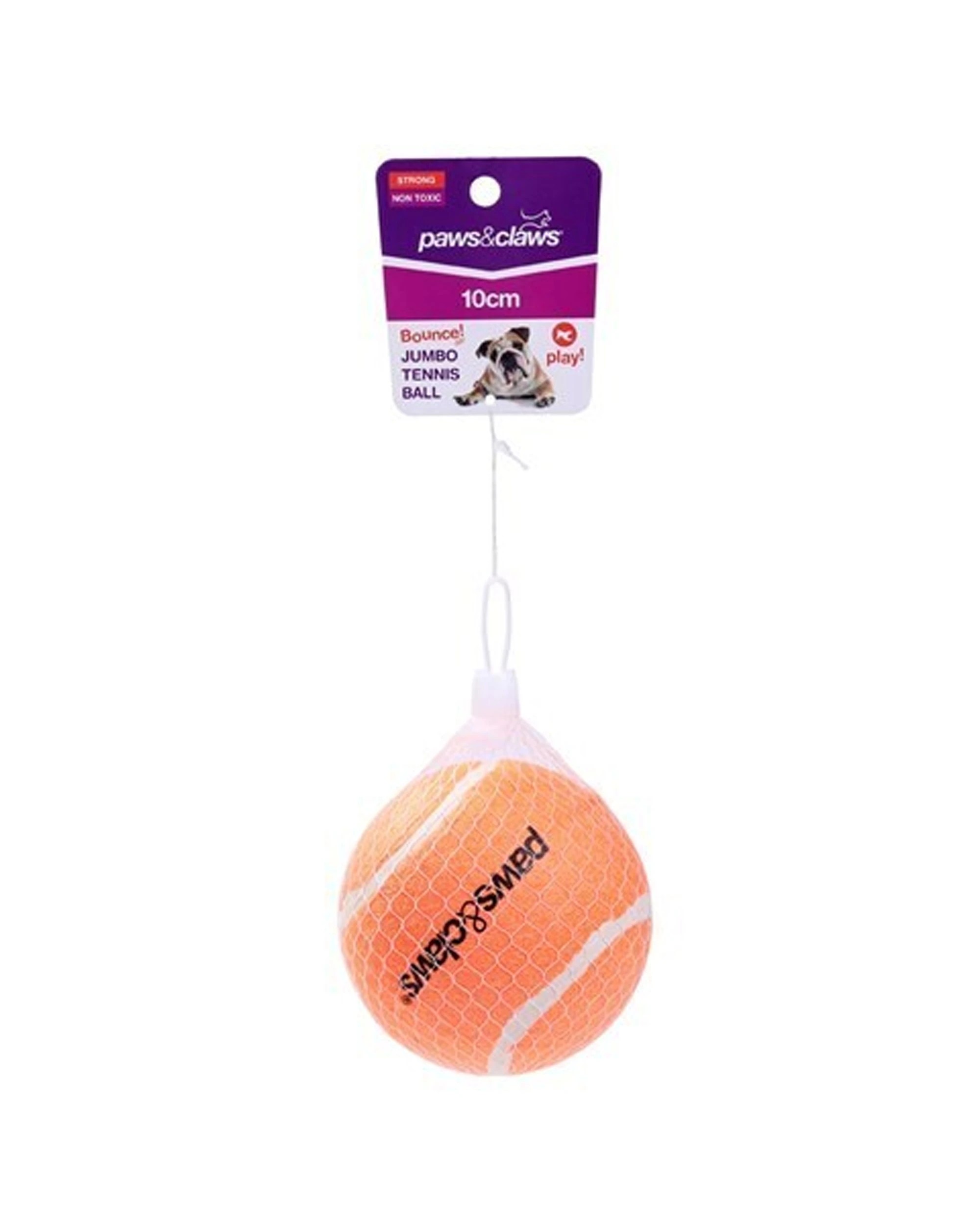 8 Paws And Claws 4pk Jumbo Tennis Ball 10cm Solid Durable Design - Multi, 8 of 9