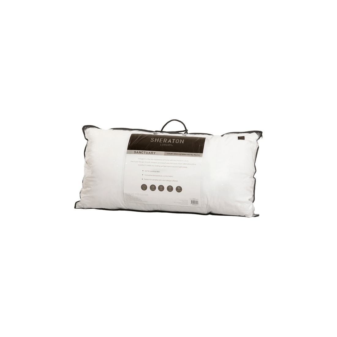 3 Sheraton Luxury Microfibre 50x90cm King Pillow 1100g Fill Long Chain Cushion
 - White, 3 of 3