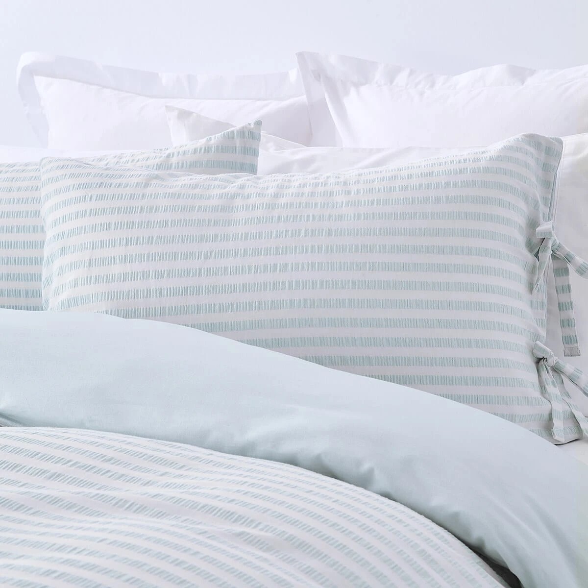 2 Bronte Cotton Quilt Cover Set - Double Bed, Blue, 2 of 7