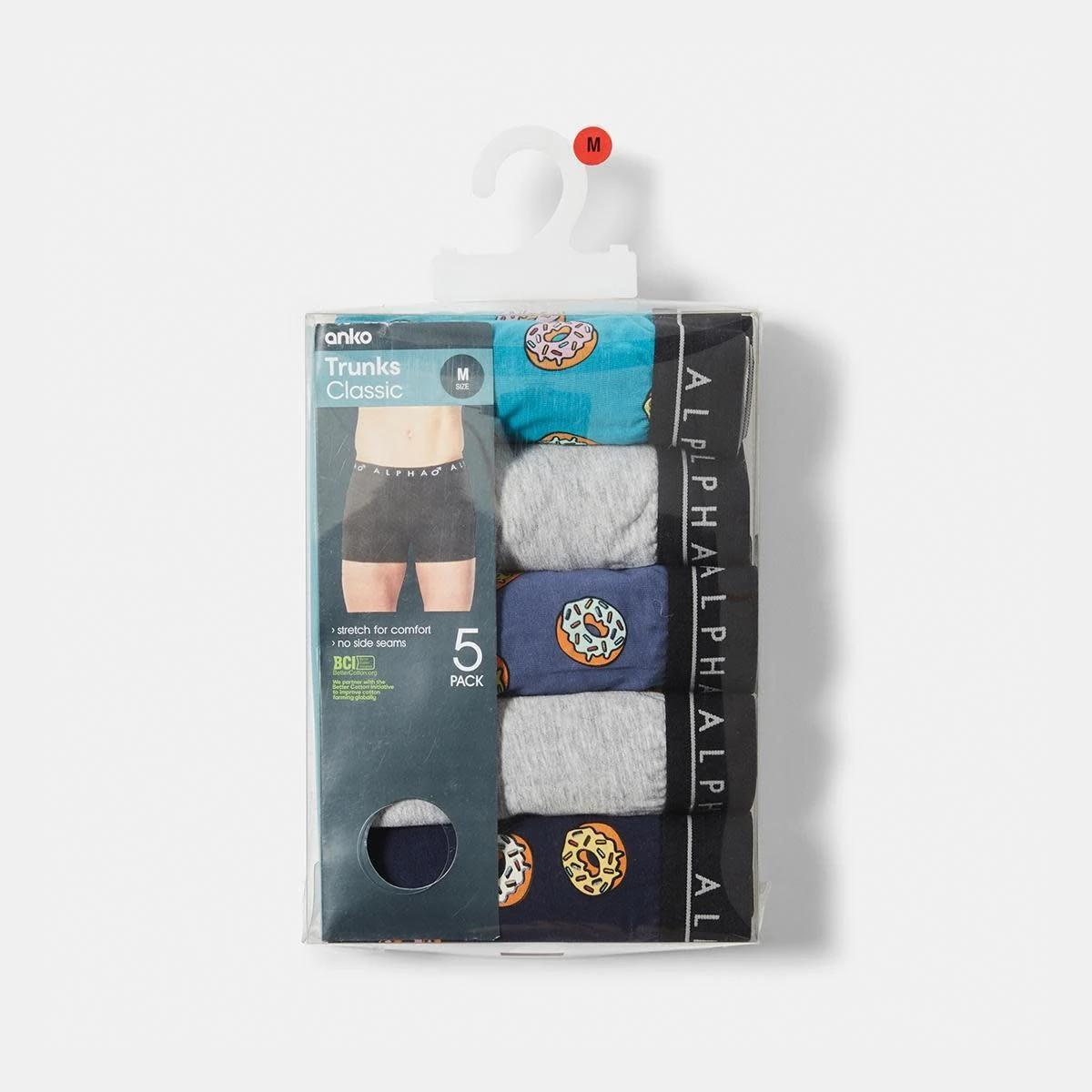10 5 Pack Print/Plain Trunks TEENY TINY DONUTS MULTI, 10 of 10