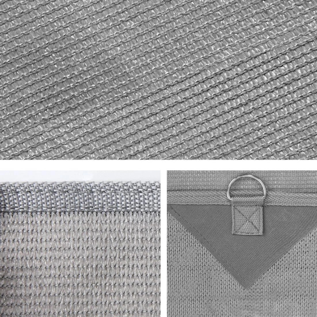 1 Caravan Privacy Screen Roll Out Awning 3.4x1.95M End Wall Side Sun Shade - Grey, 1 of 4