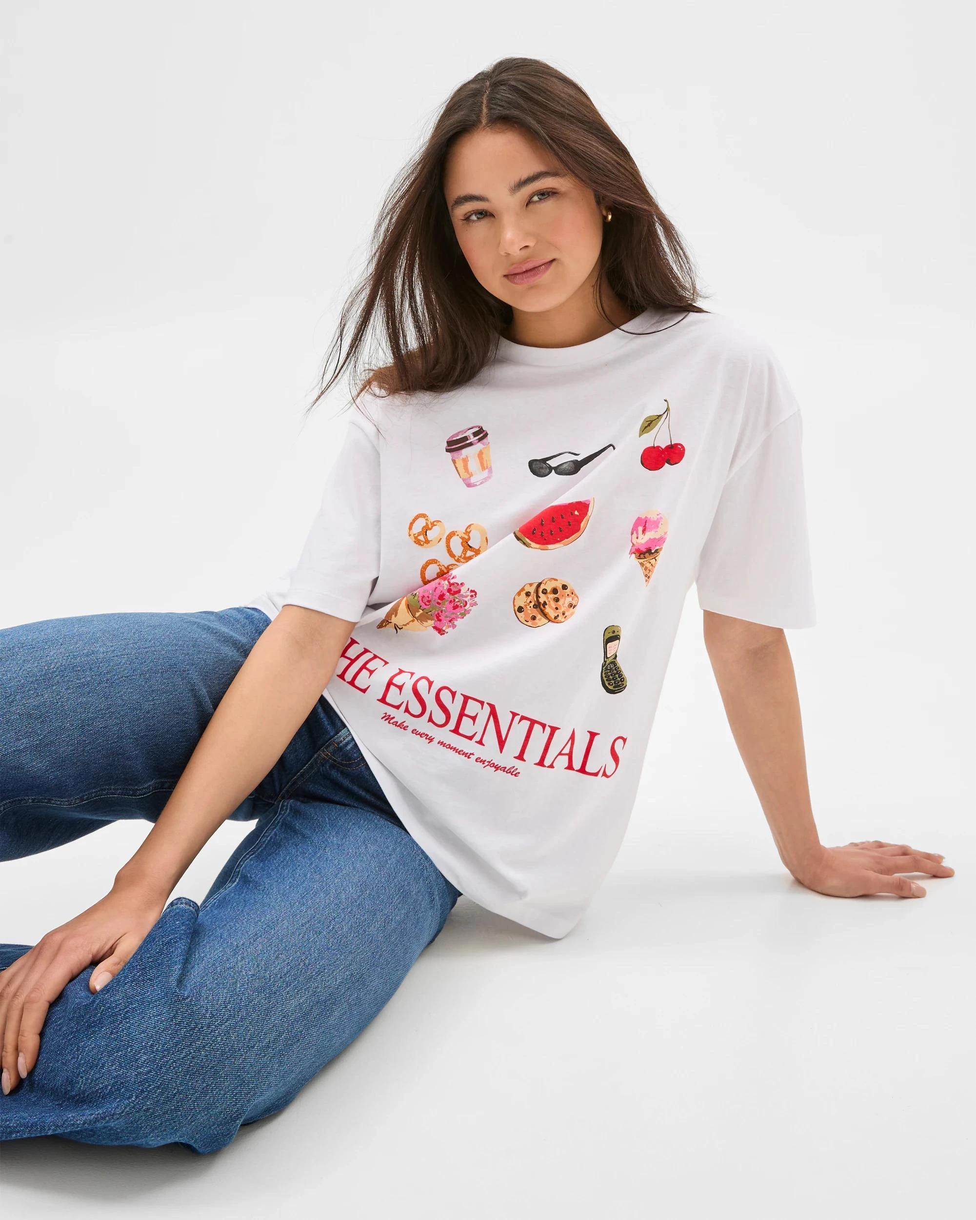 2 Australian Cotton Boyfriend T-Shirt - Lily Loves WHITE THE ESSENTIALS, 2 of 6