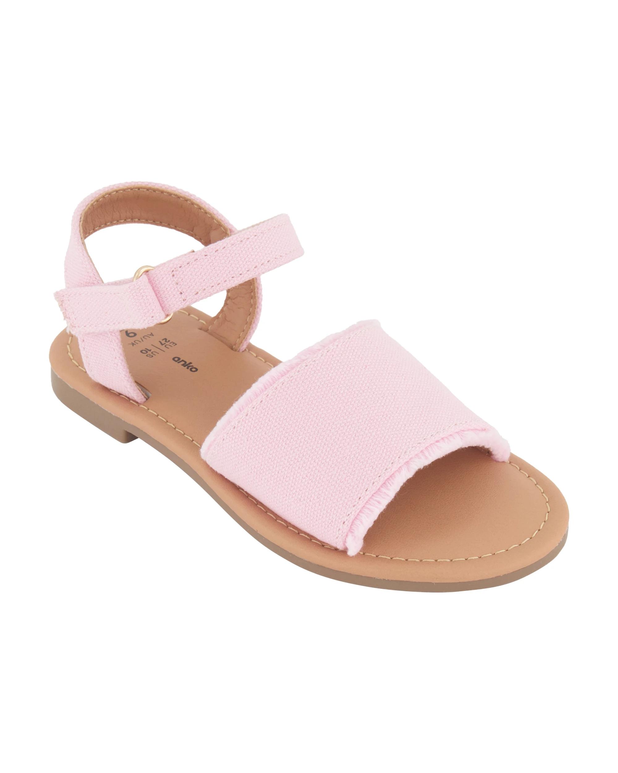 1 Junior Canvas Sandals Pink, 1 of 4