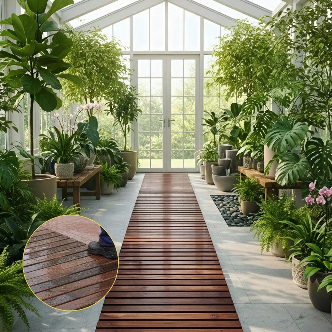 6 Gardeon 8FT Wooden Garden Pathway Roll-Out Straight Walkway Outdoor Backyard - Brown, 6 of 6