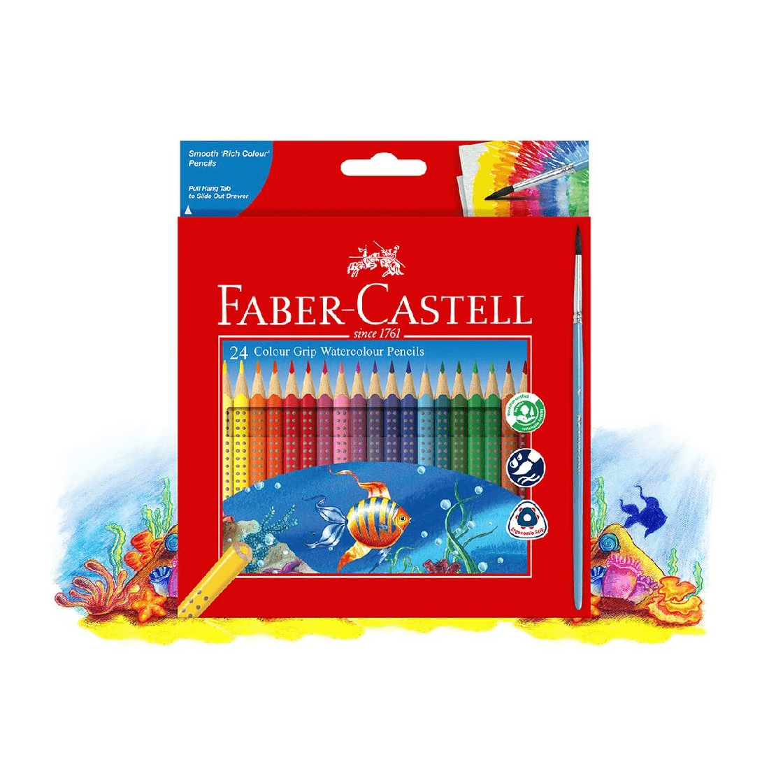 5 Faber-Castell Grip Watercolour Triangular Pencils 24 Pack, 5 of 5
