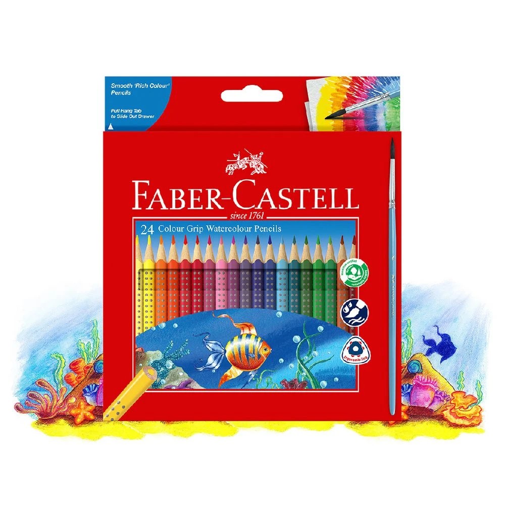 5 Faber-Castell Grip Watercolour Triangular Pencils 24 Pack, 5 of 5